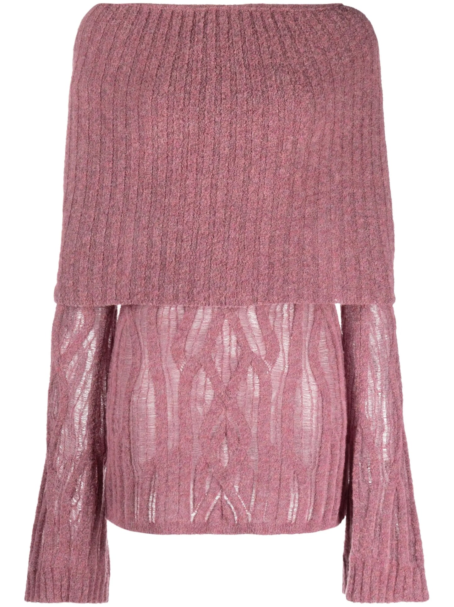 x KNWLS Clavicle cable-knit minidress