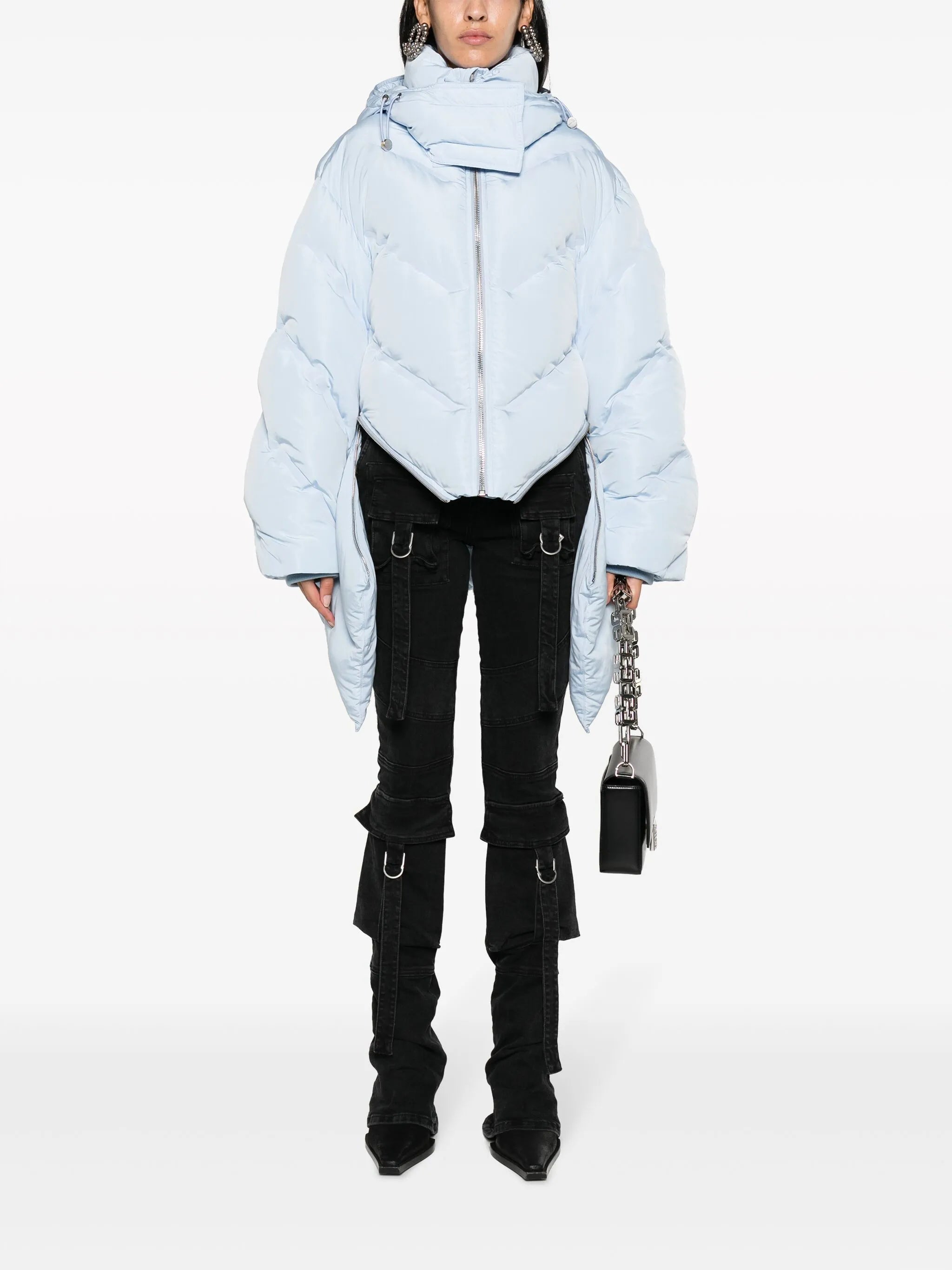 Welded convertible puffer jacket