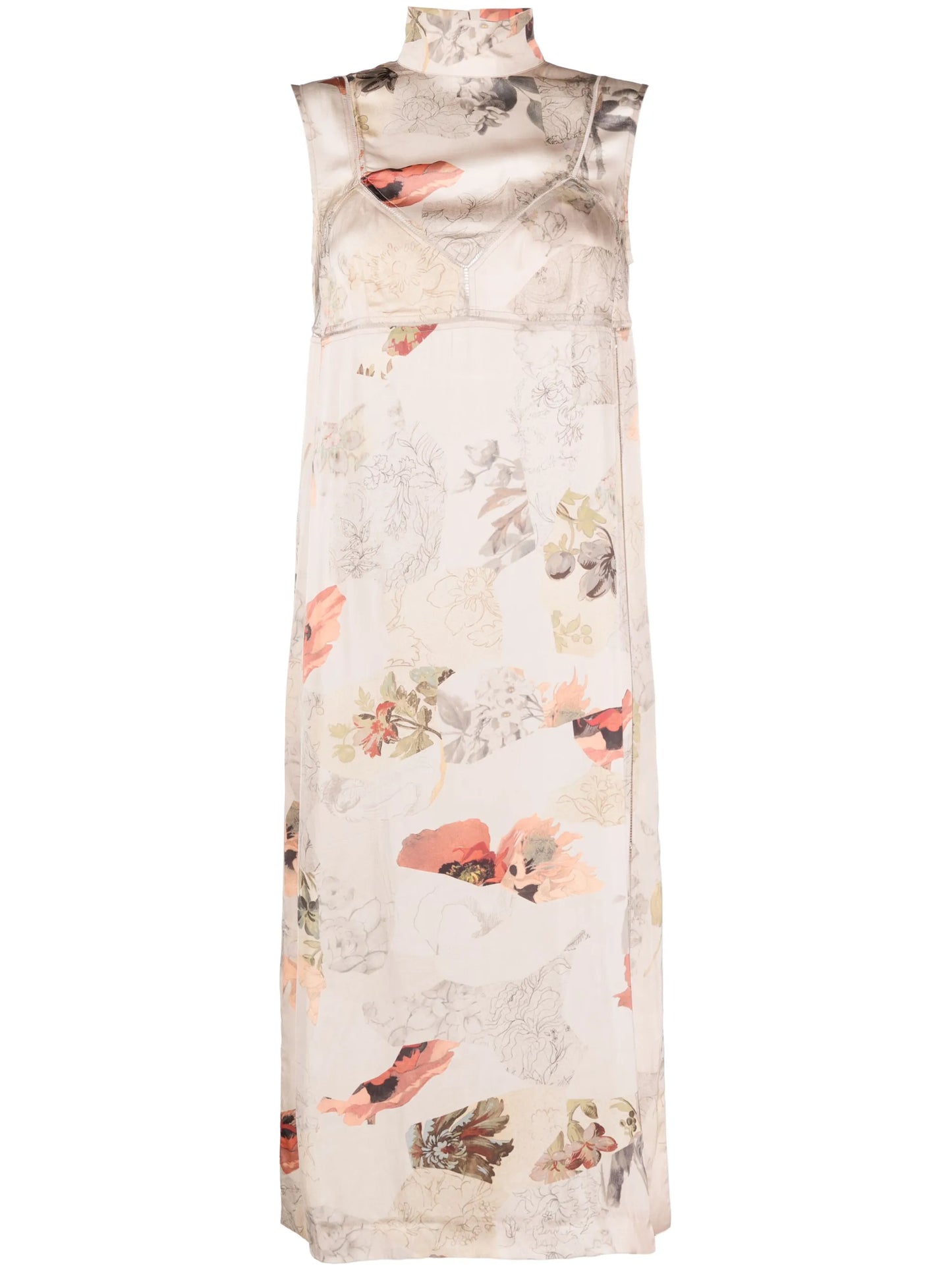 floral-print midi dress