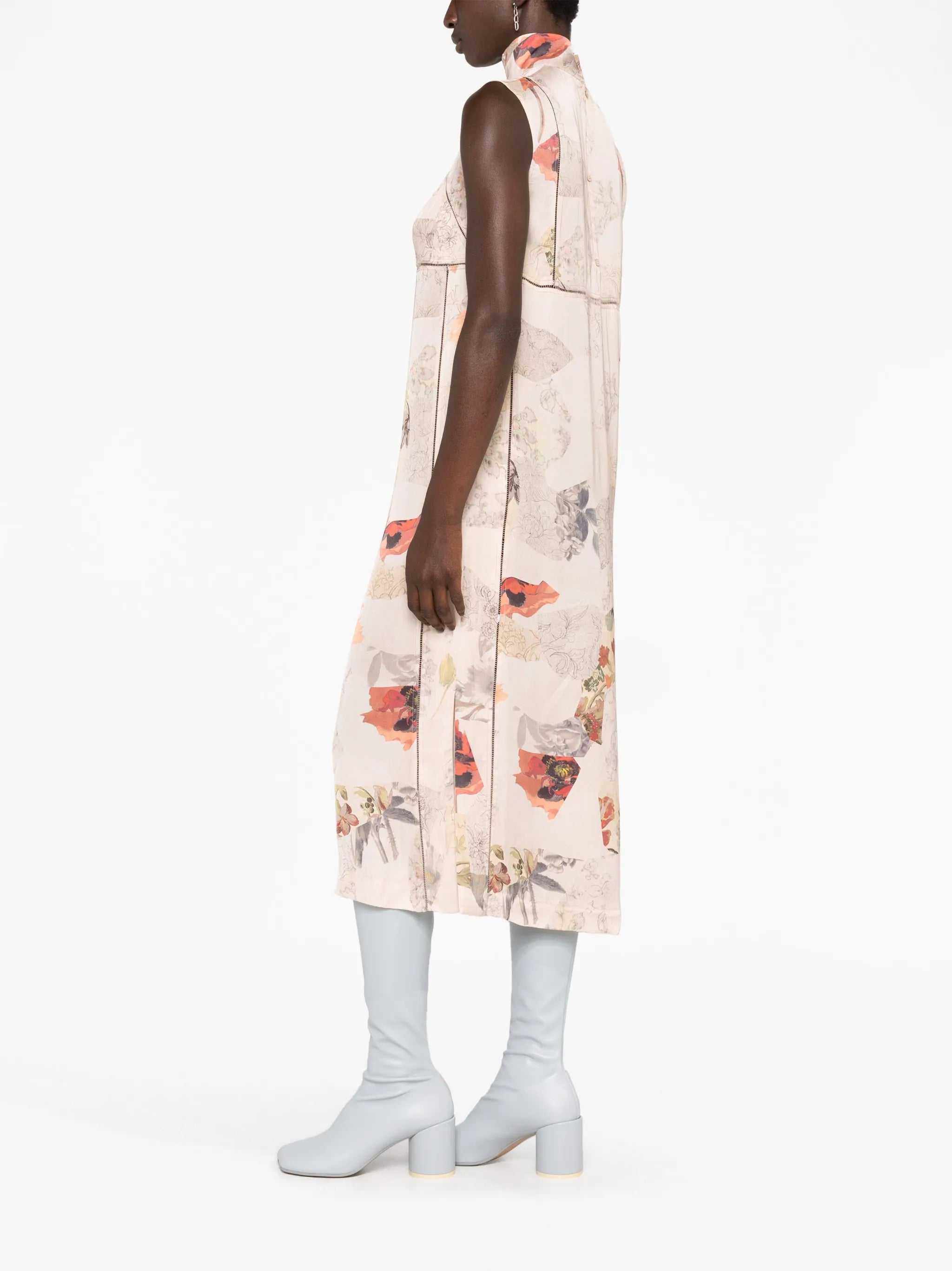 floral-print midi dress