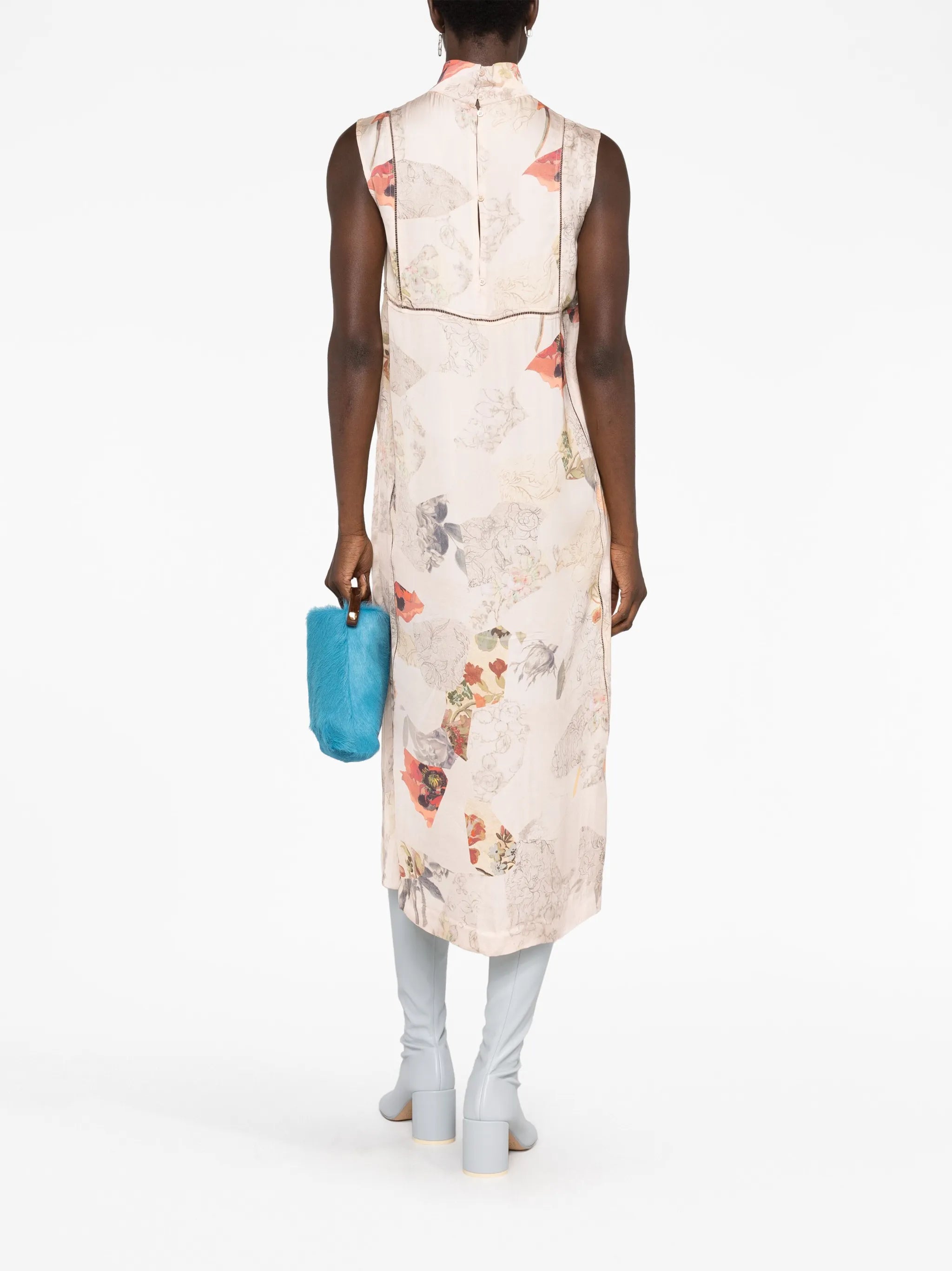 floral-print midi dress