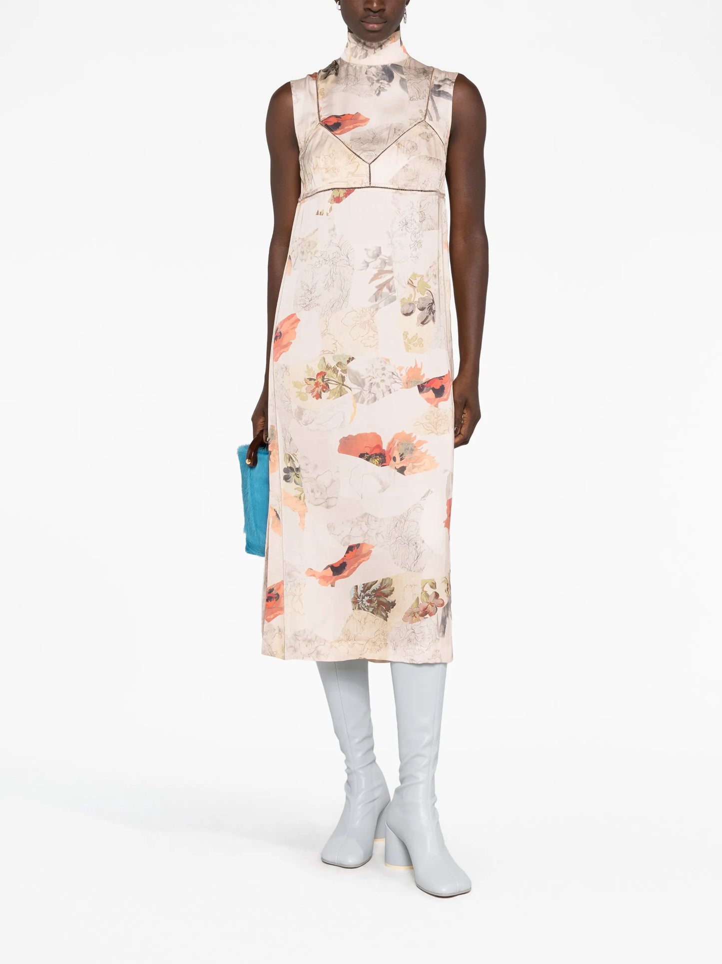 floral-print midi dress