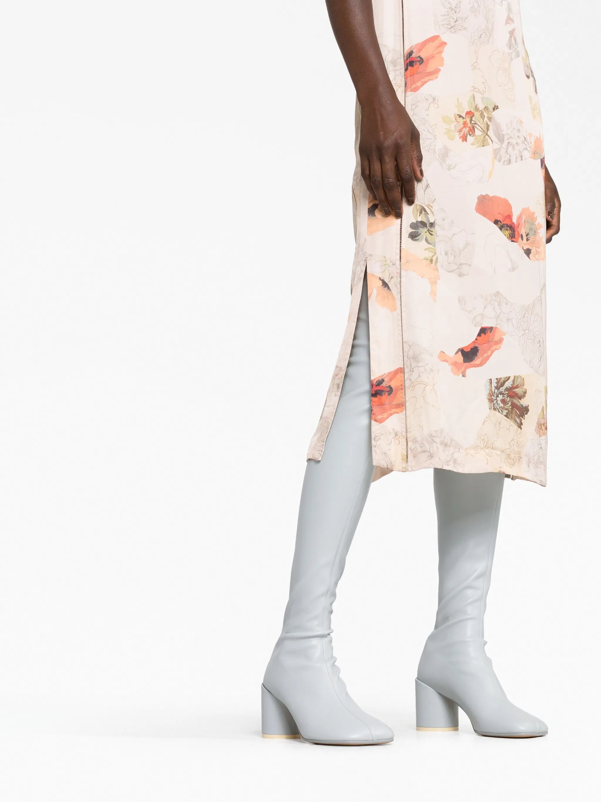 floral-print midi dress