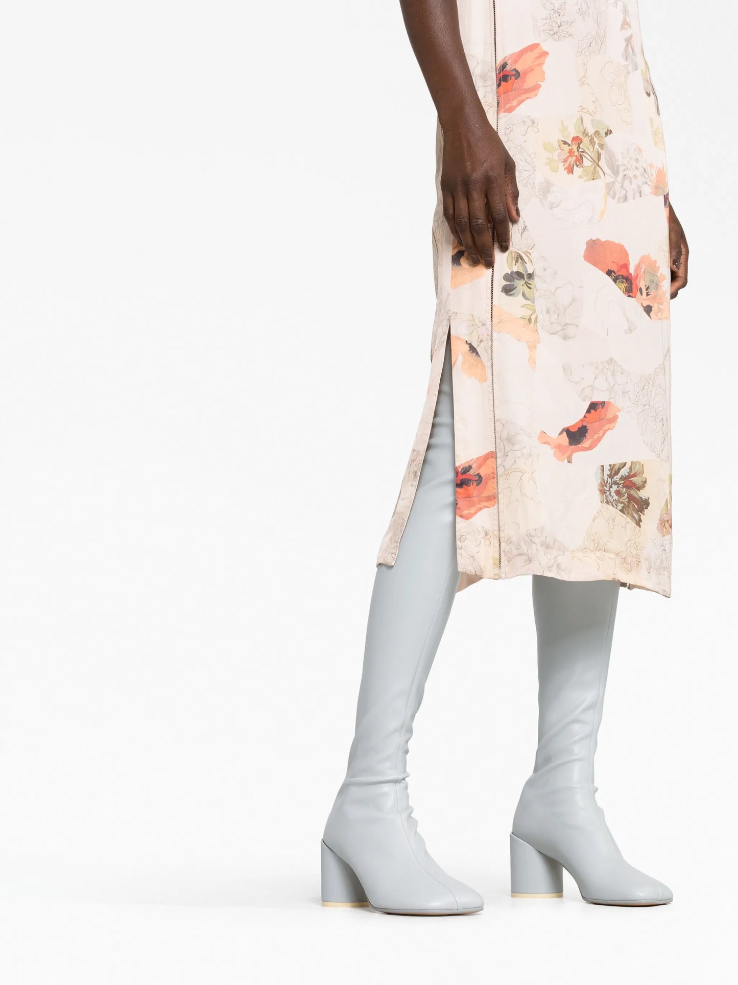 floral-print midi dress