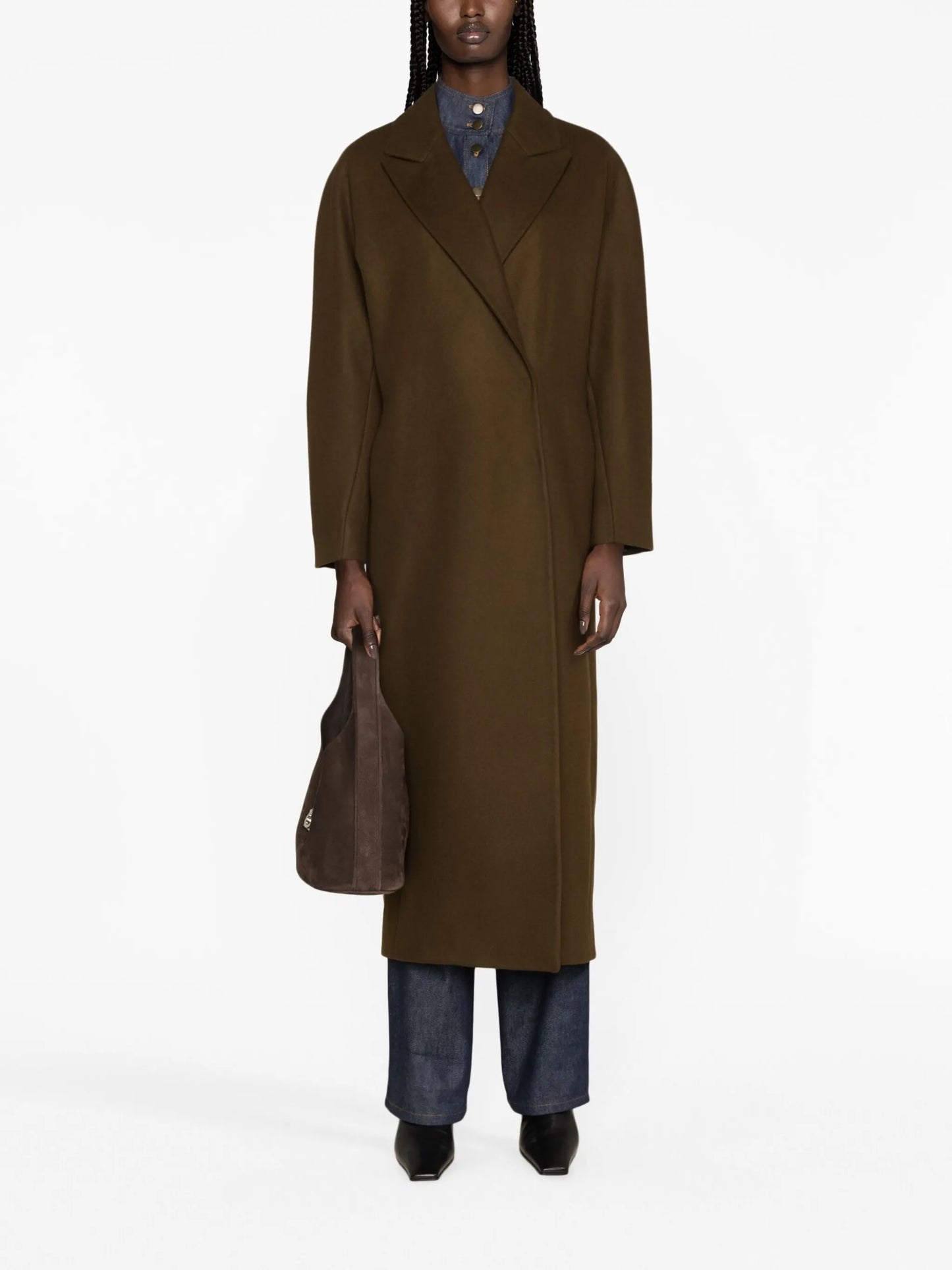 peak-lapels balloon-sleeve coat