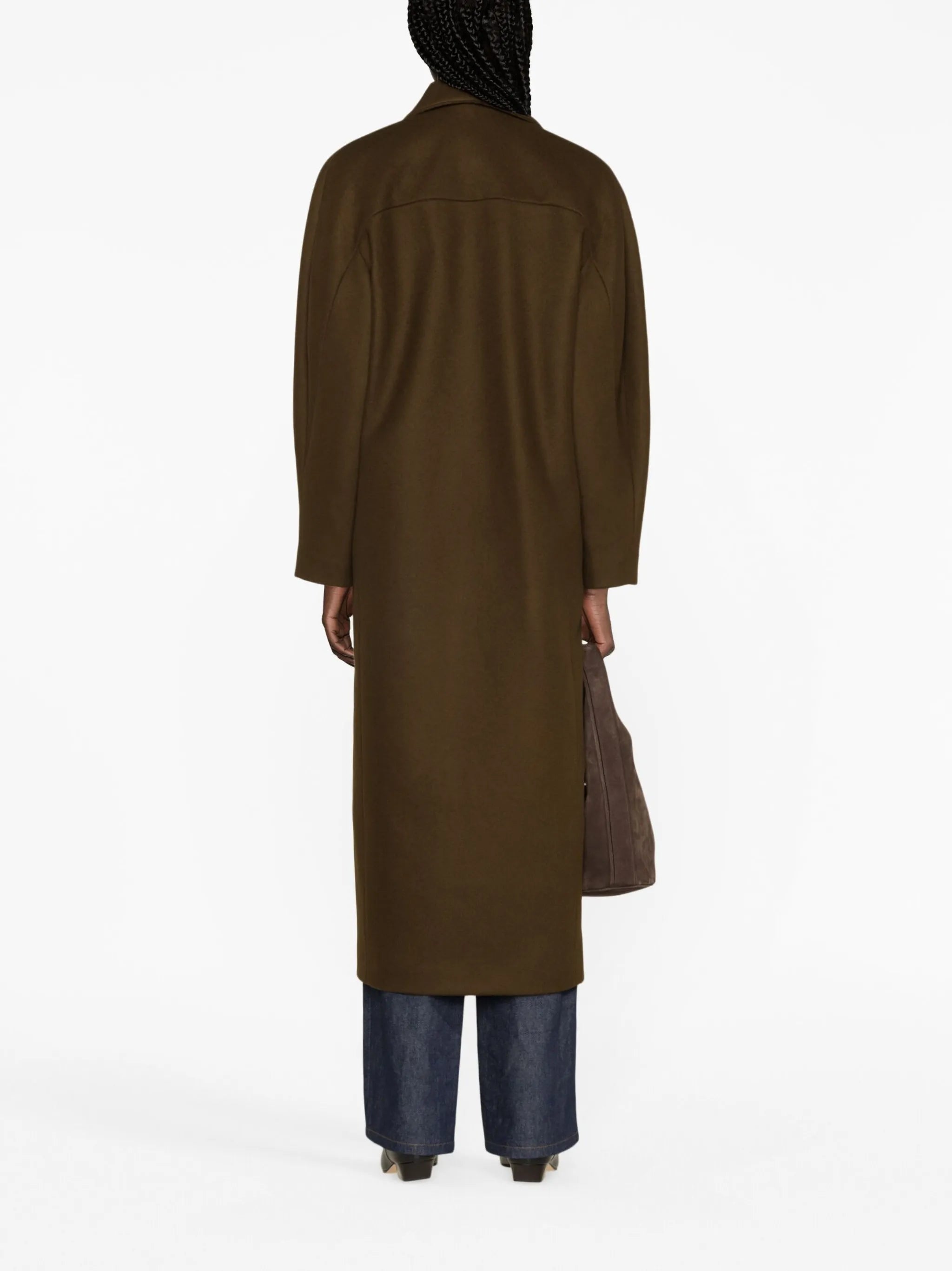 peak-lapels balloon-sleeve coat