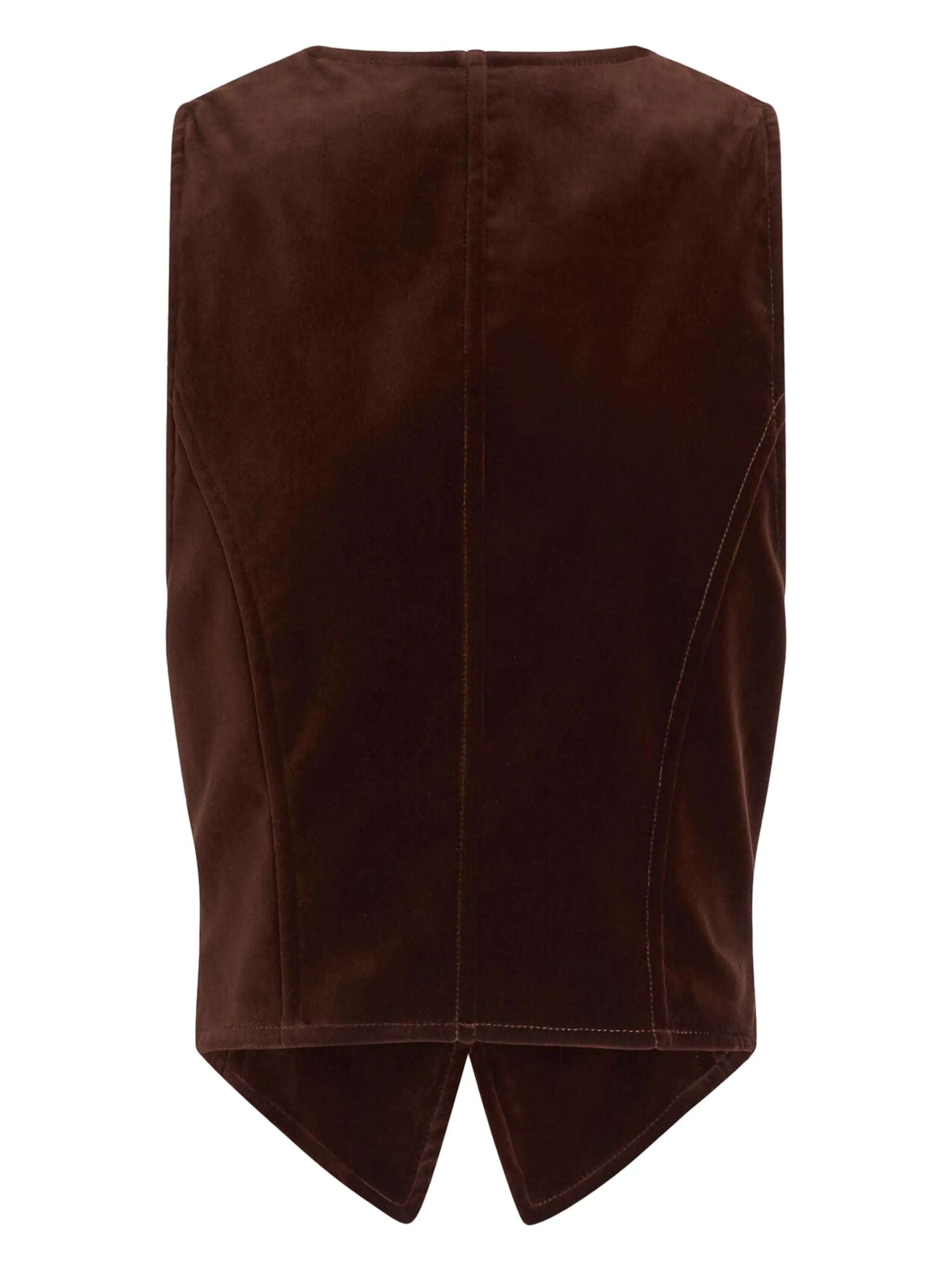 velvet cotton-blend waistcoat