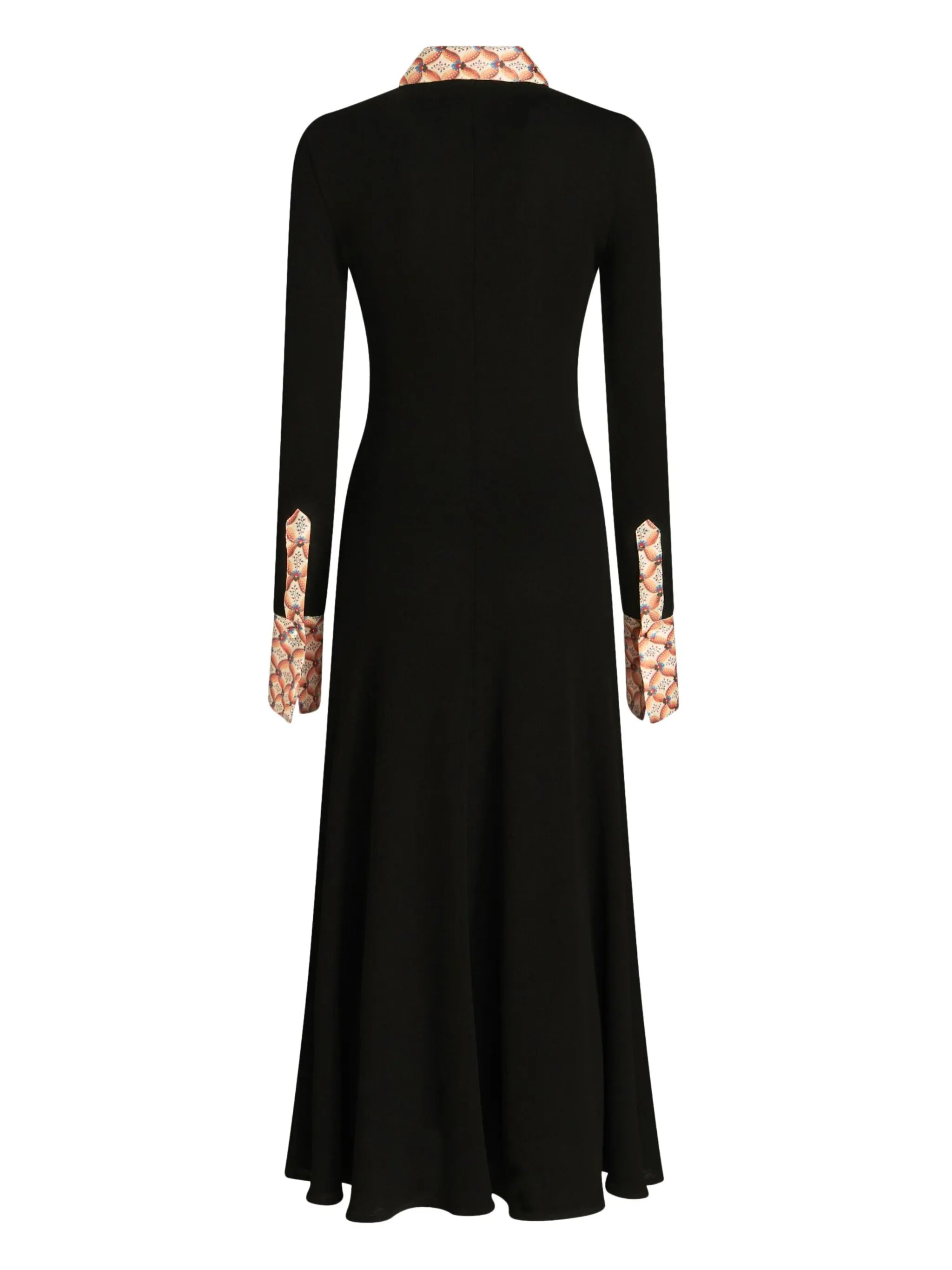 long-sleeved jersey midi dress
