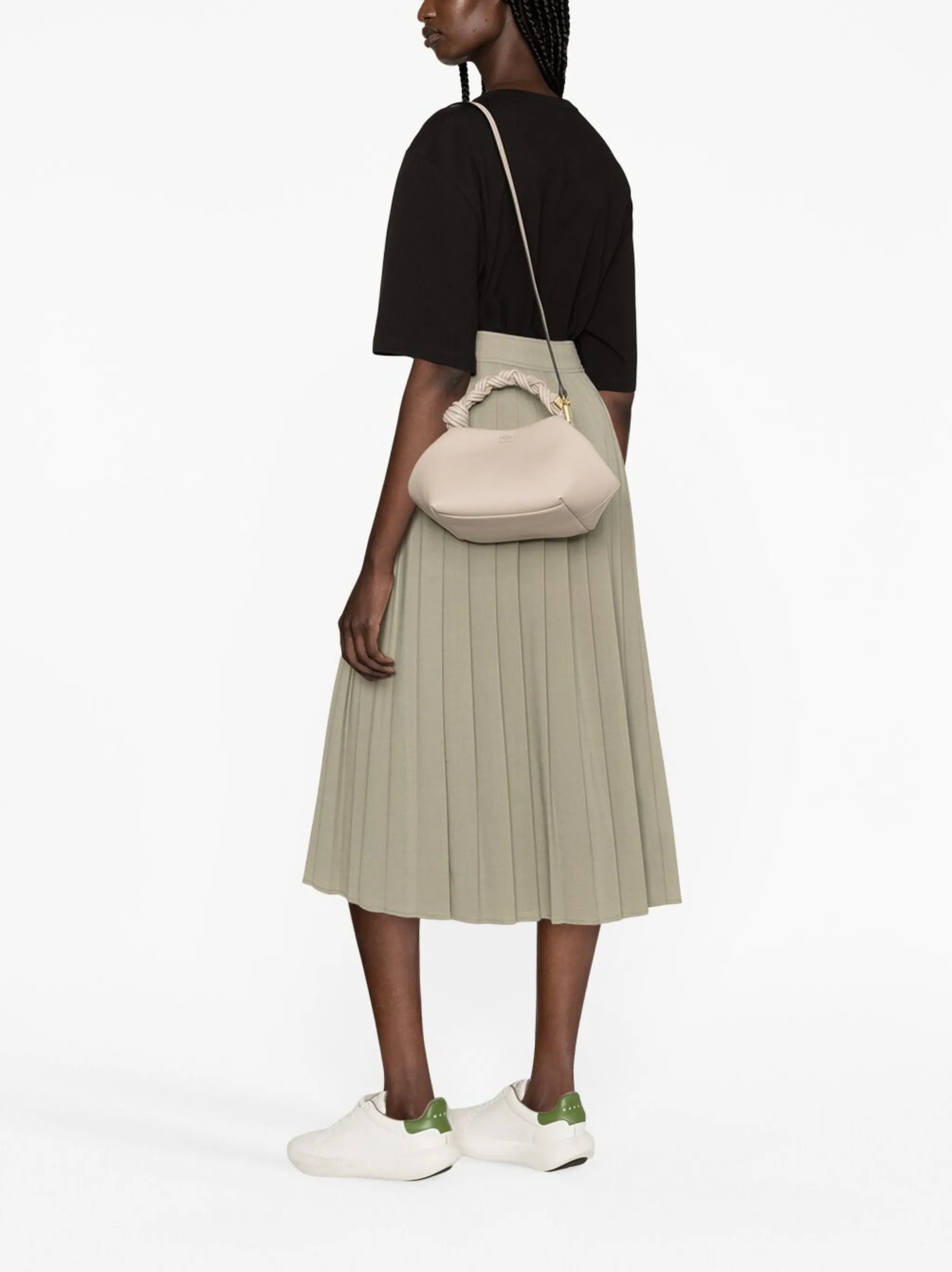 twisted-handle shoulder bag