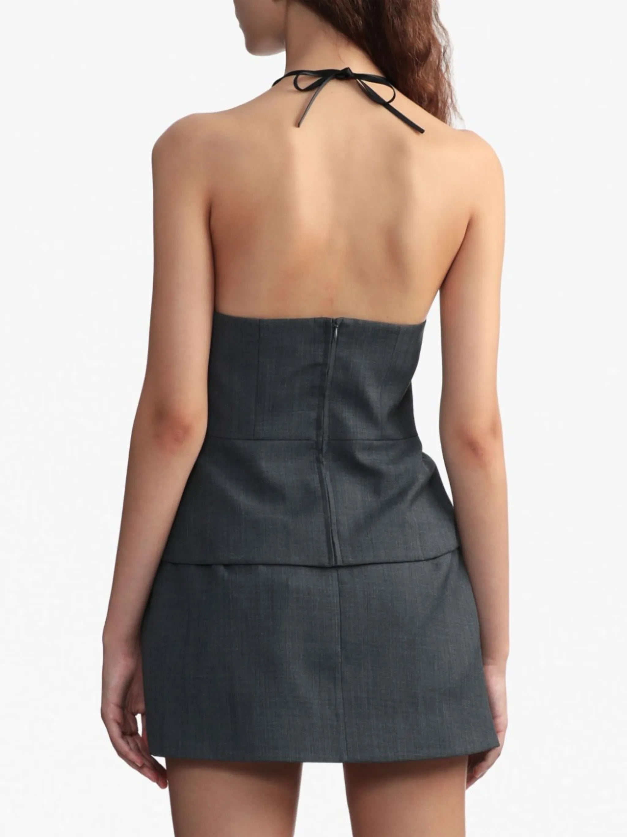 stone-embellished halterneck top