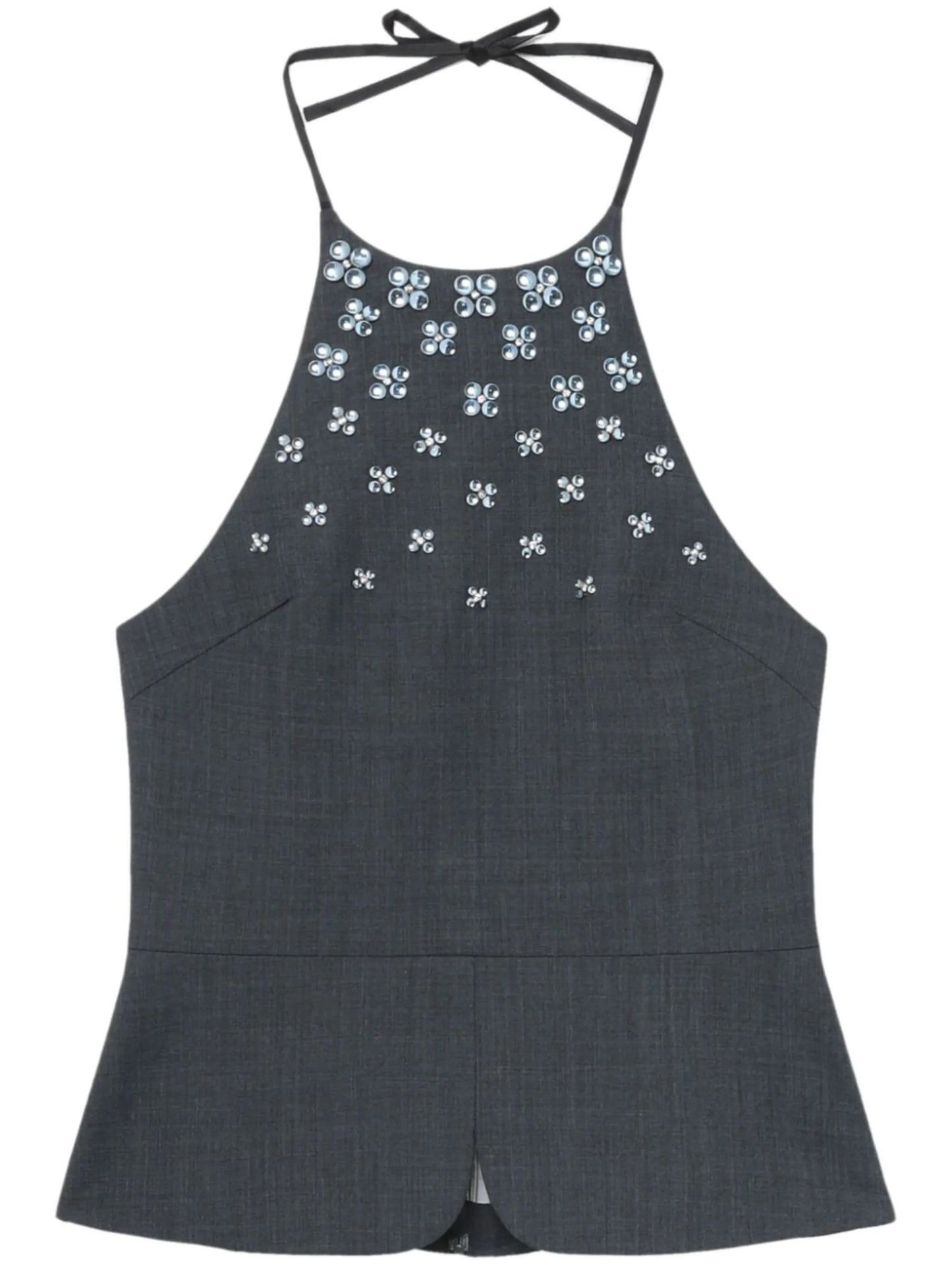 stone-embellished halterneck top