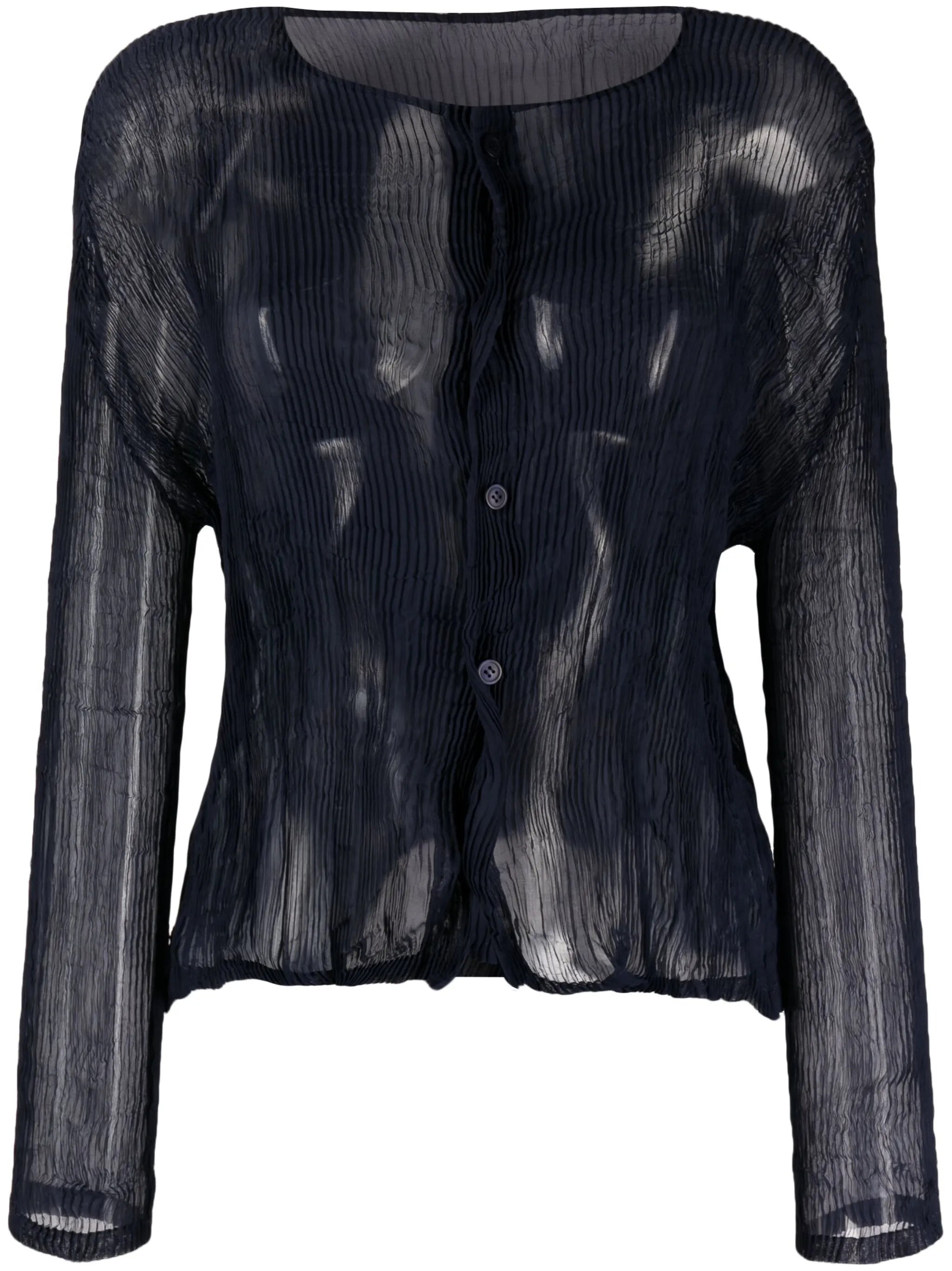 fine-ribbed chiffon shirt