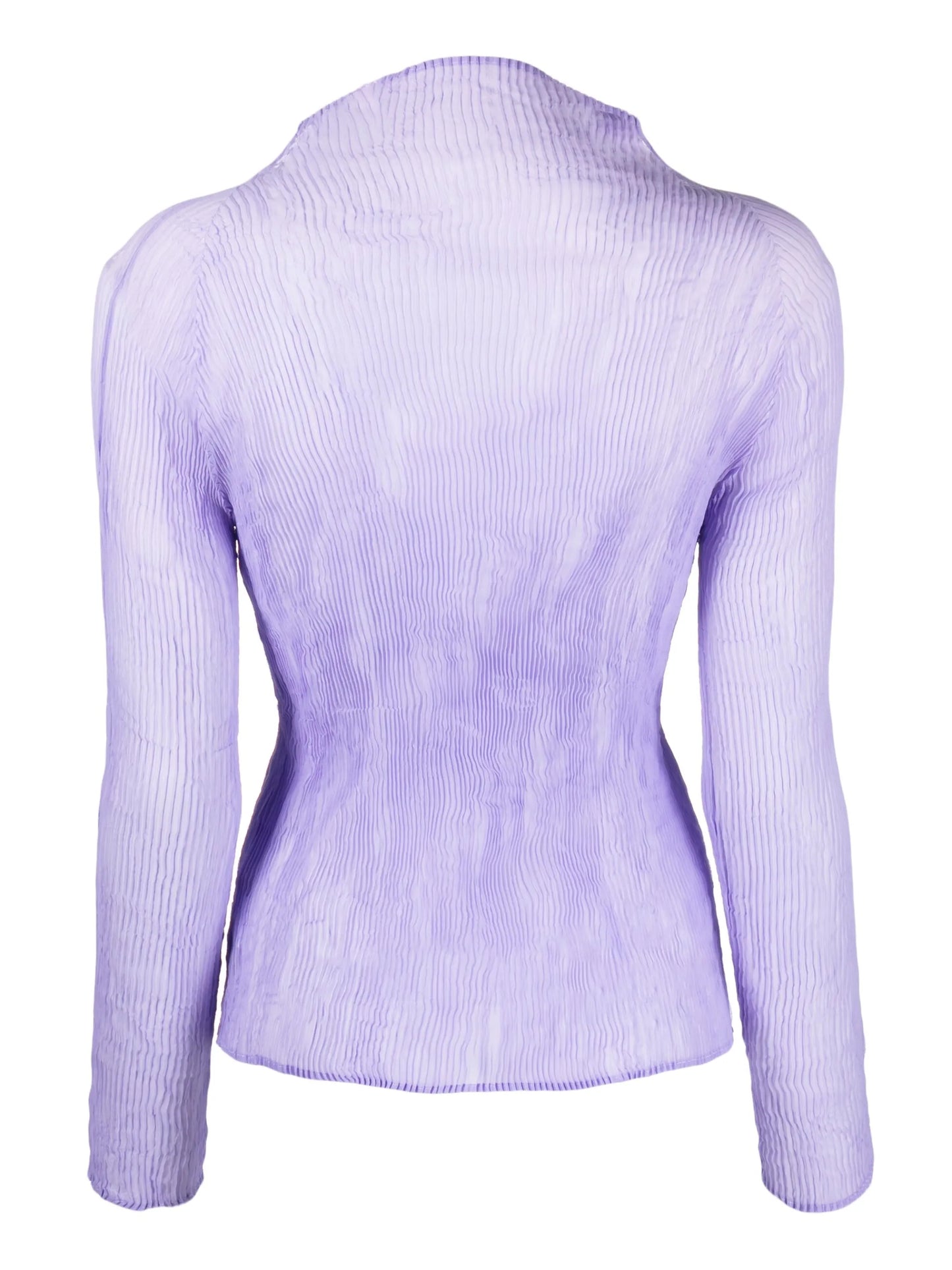 fine-ribbed chiffon blouse