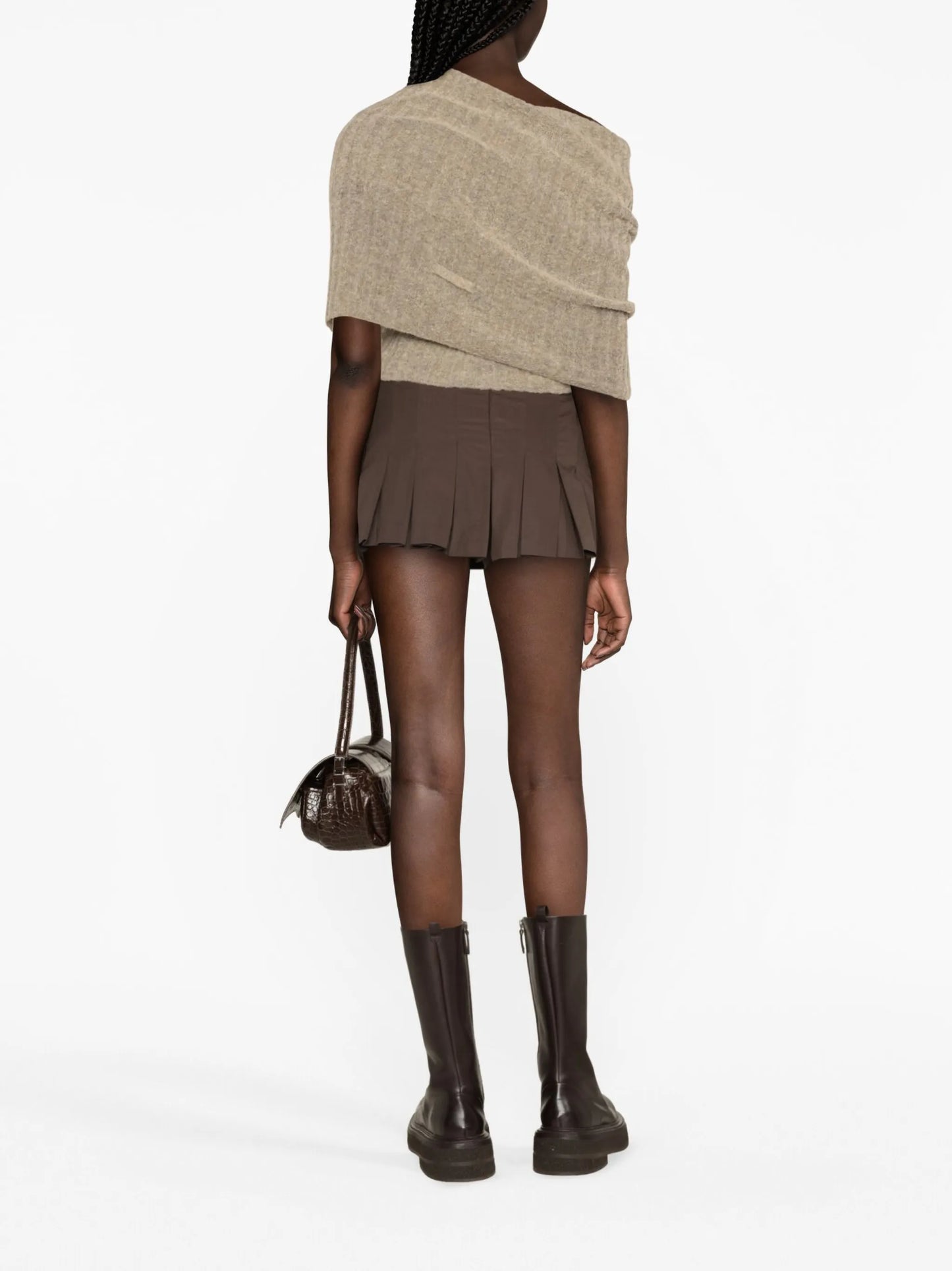 x KNWLS Clavicle asymmetric wool-blend jumper