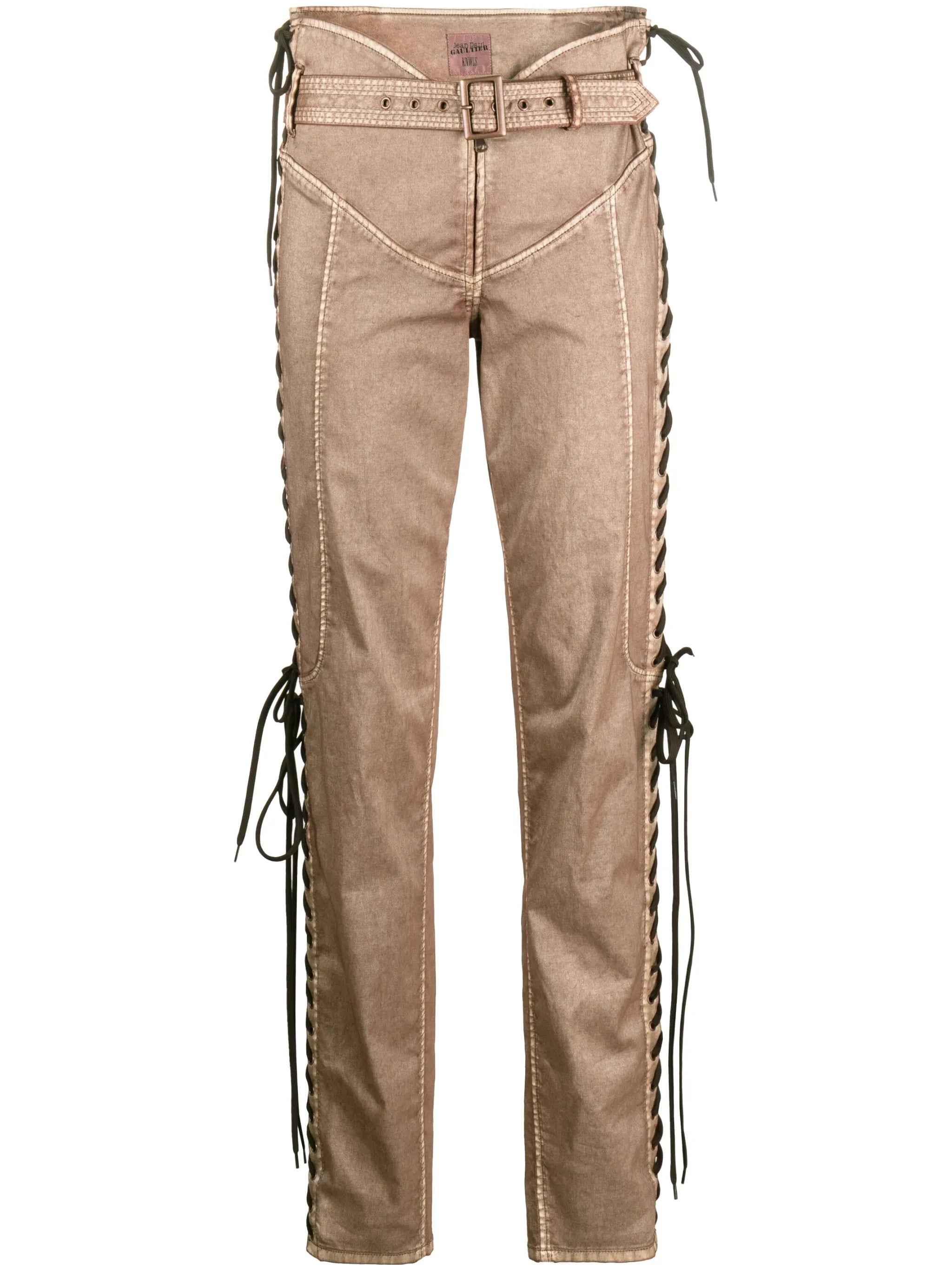 x KNWLS lace-up slim-leg trousers