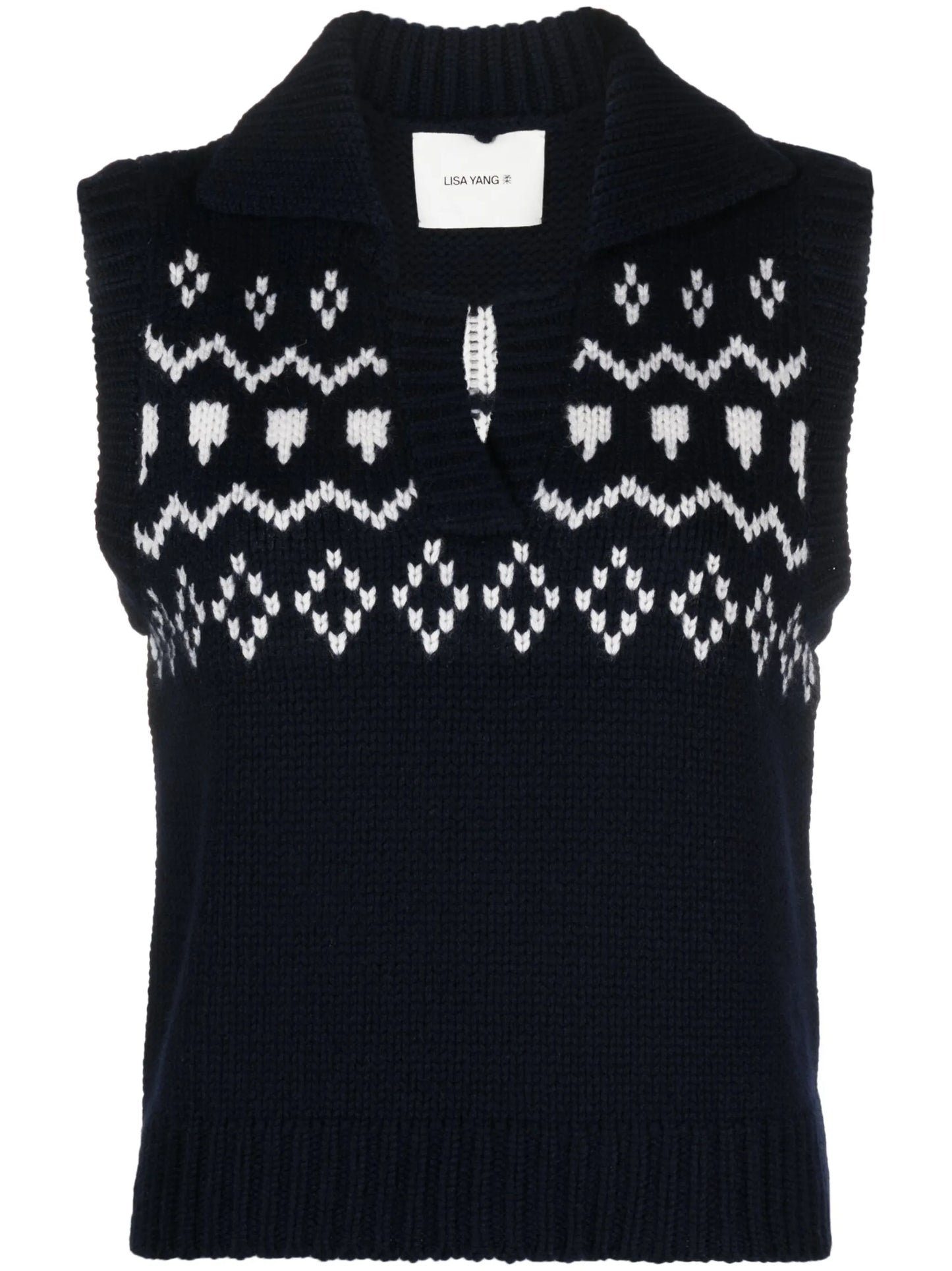 V-neck knitted gilet