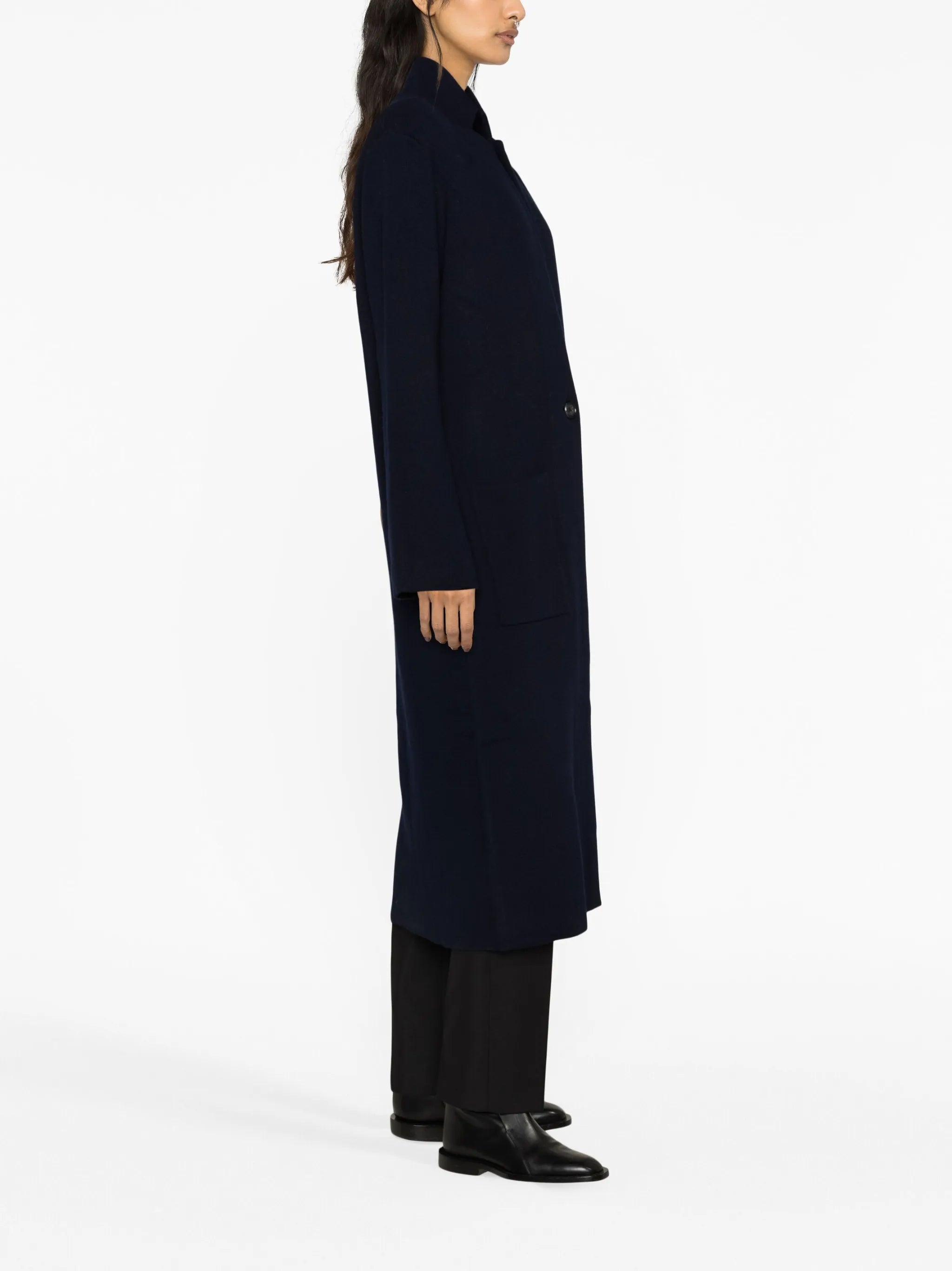 single-breasted cashmere coat