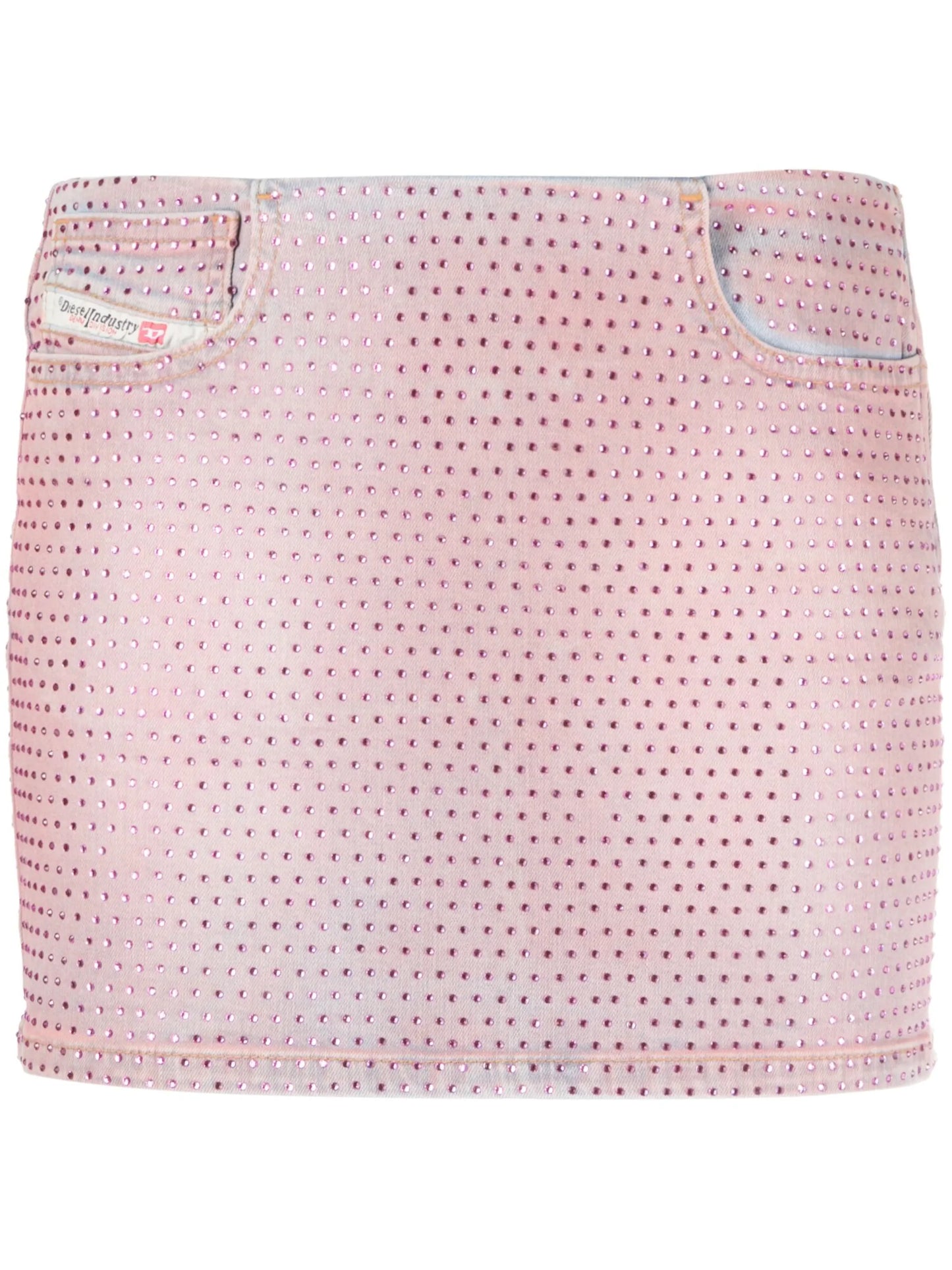 rhinestone denim skirt