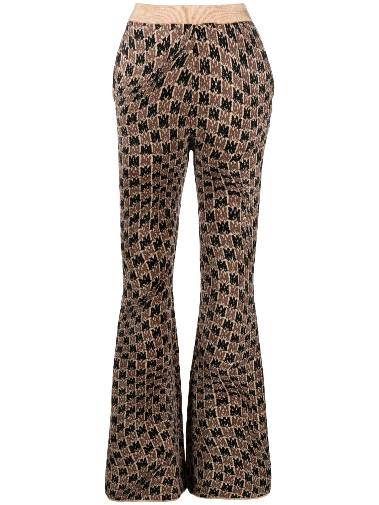 MA Swirl flared track trousers