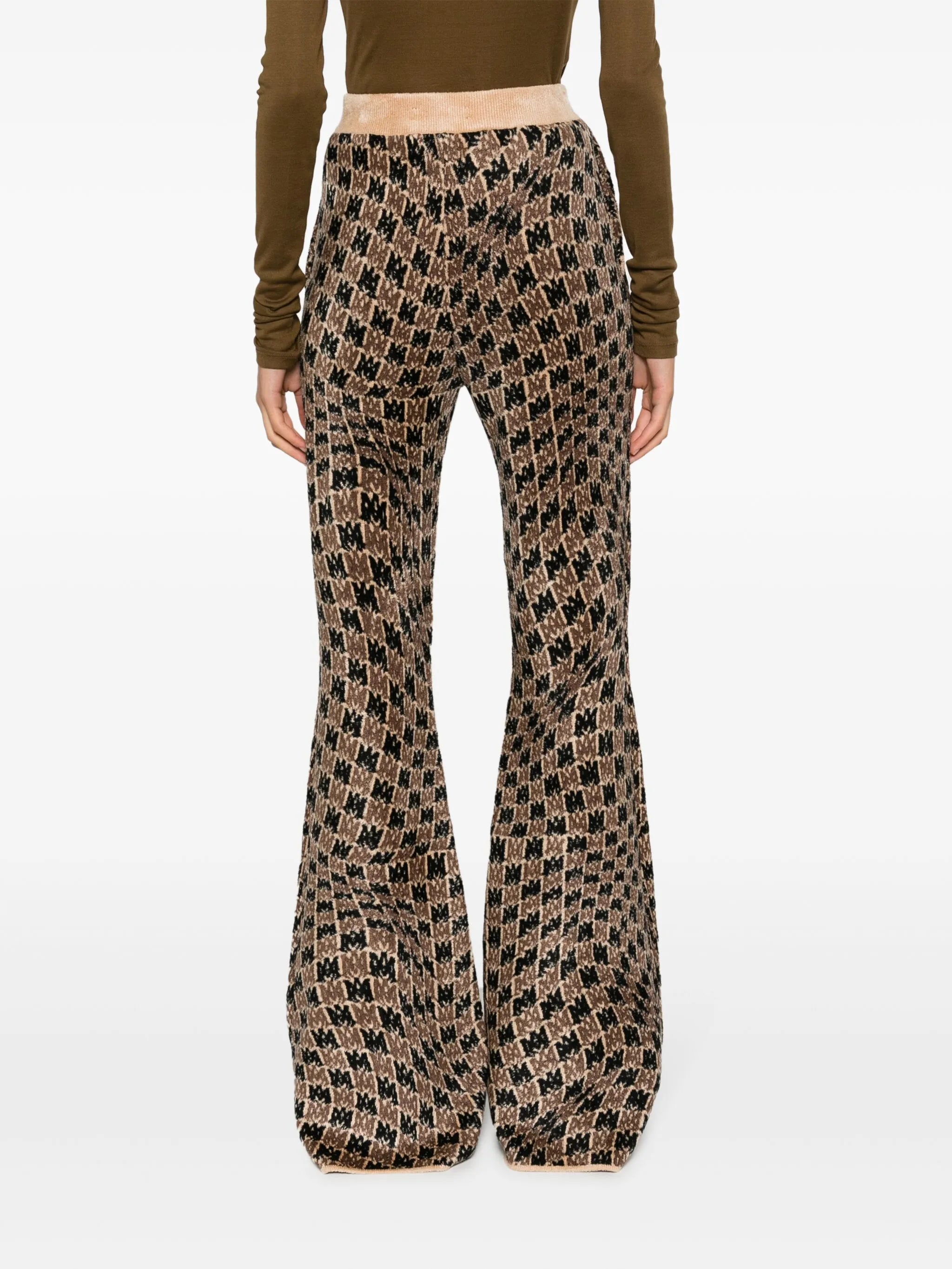 MA Swirl flared track trousers