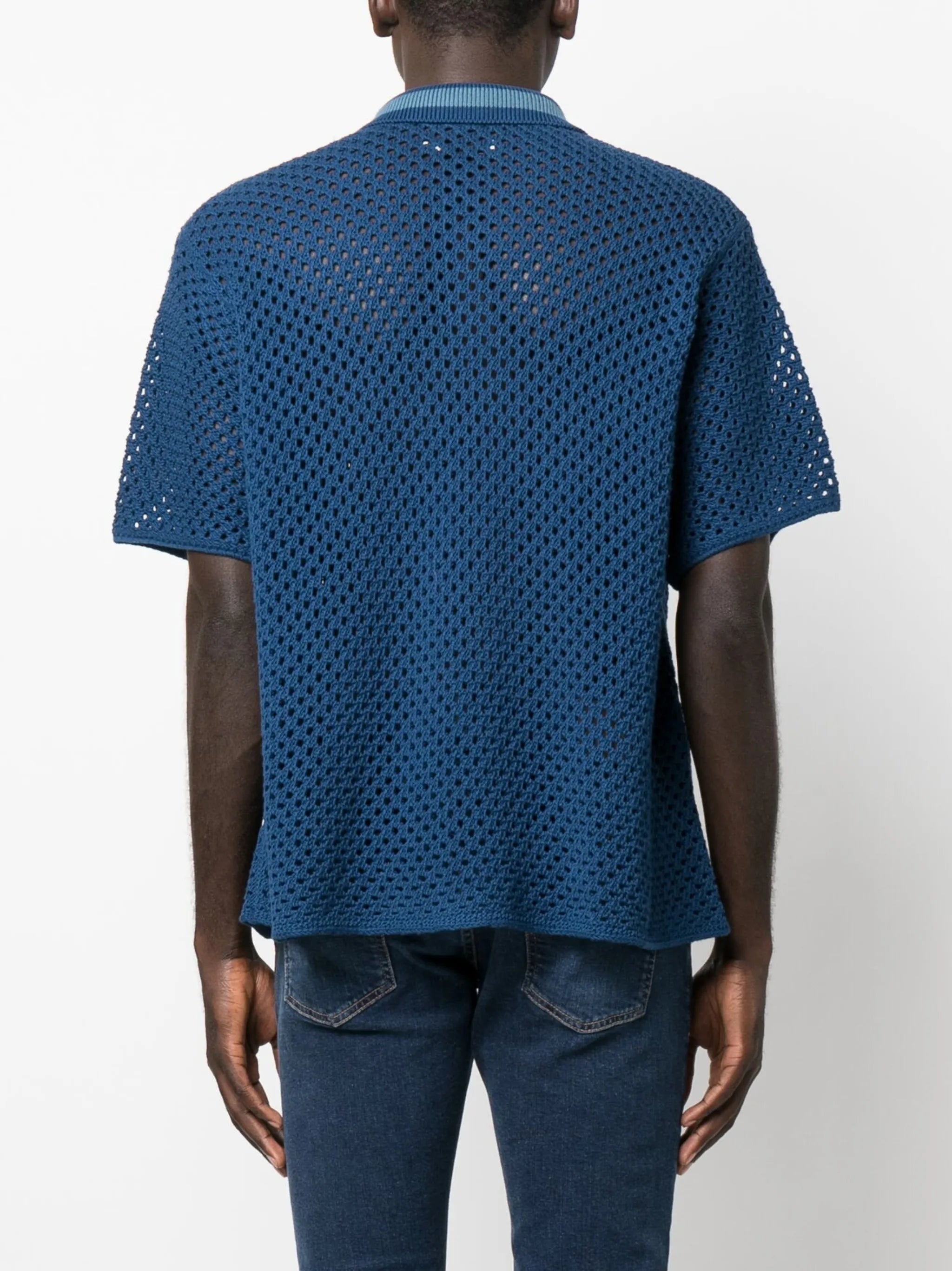 Fabbe crochet-knit shirt