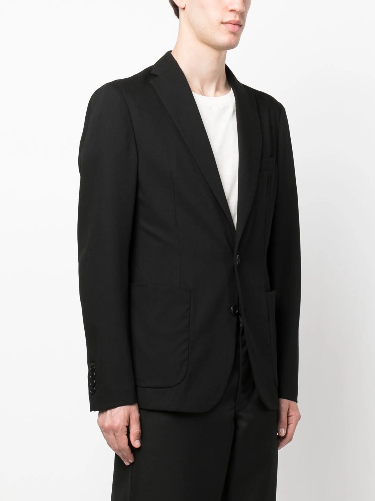 single-breasted wool blazer