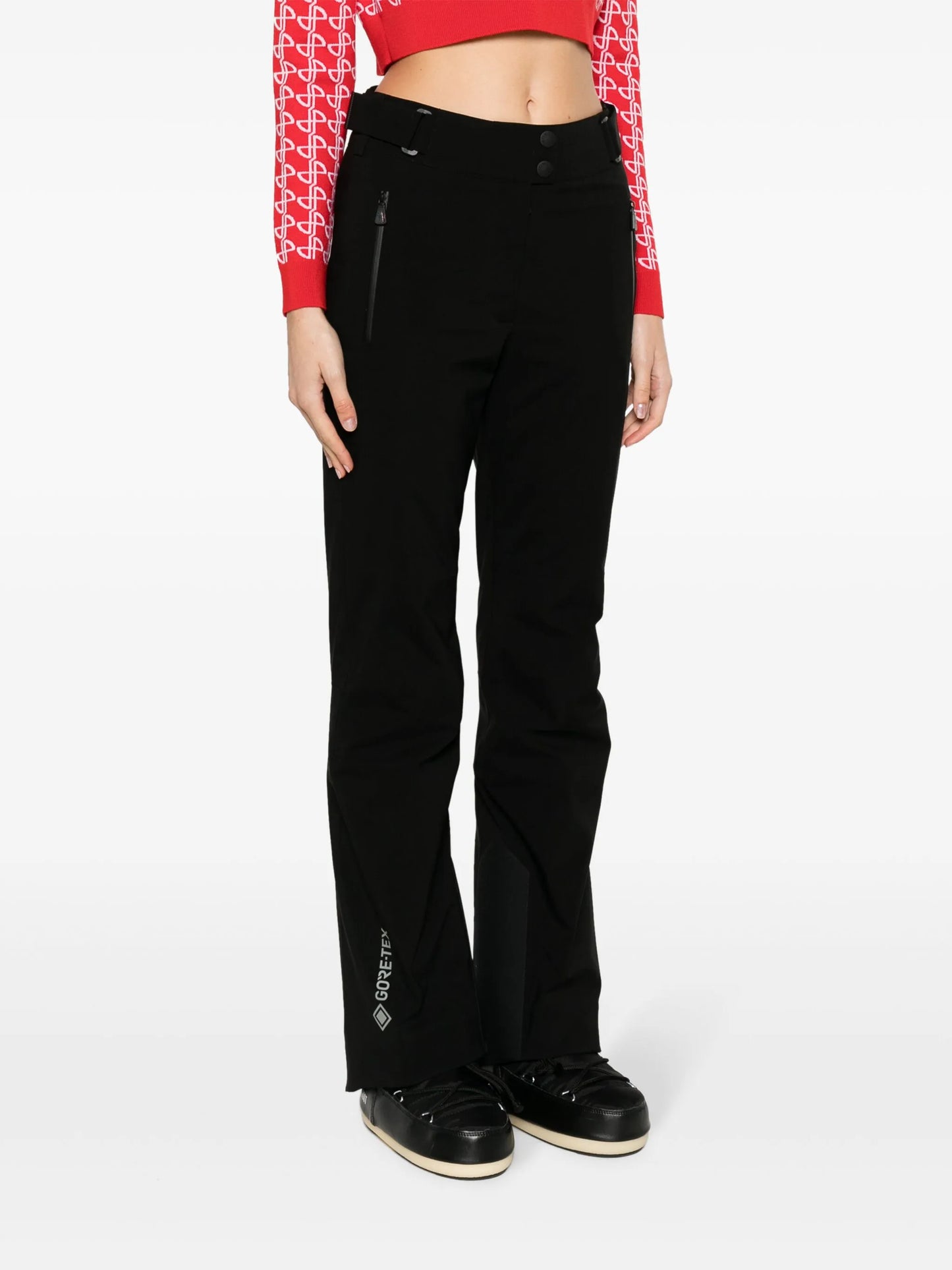 belted cropped ski trousers