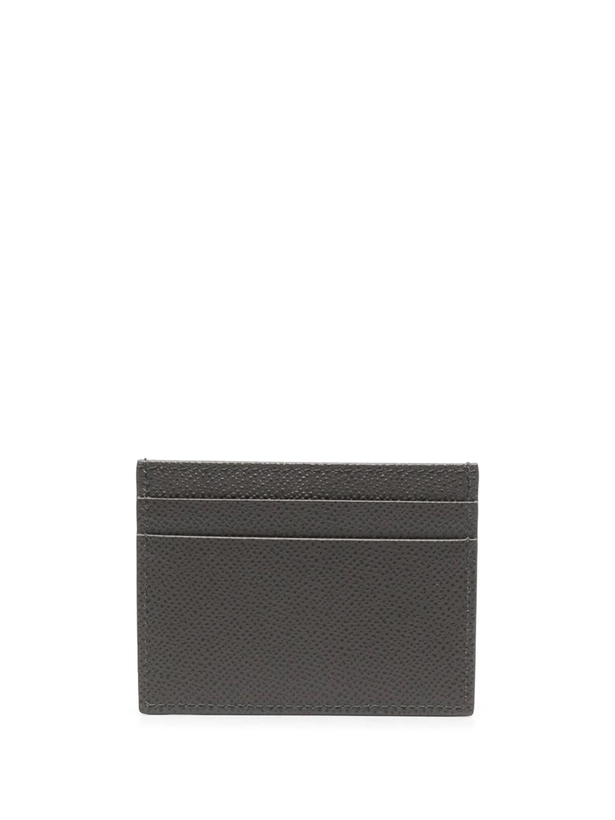 Dauphine logo-plaque leather cardholder