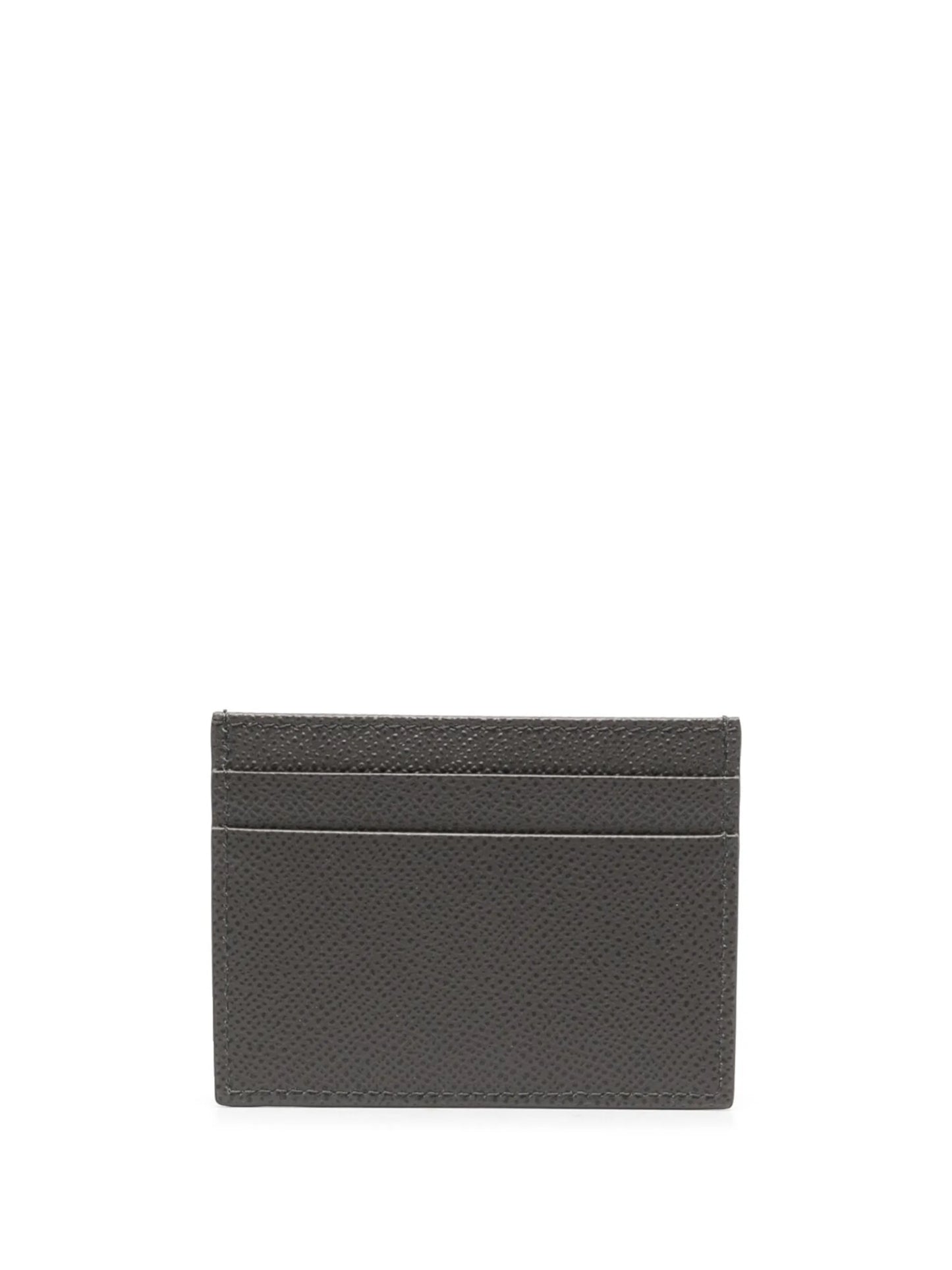 Dauphine logo-plaque leather cardholder