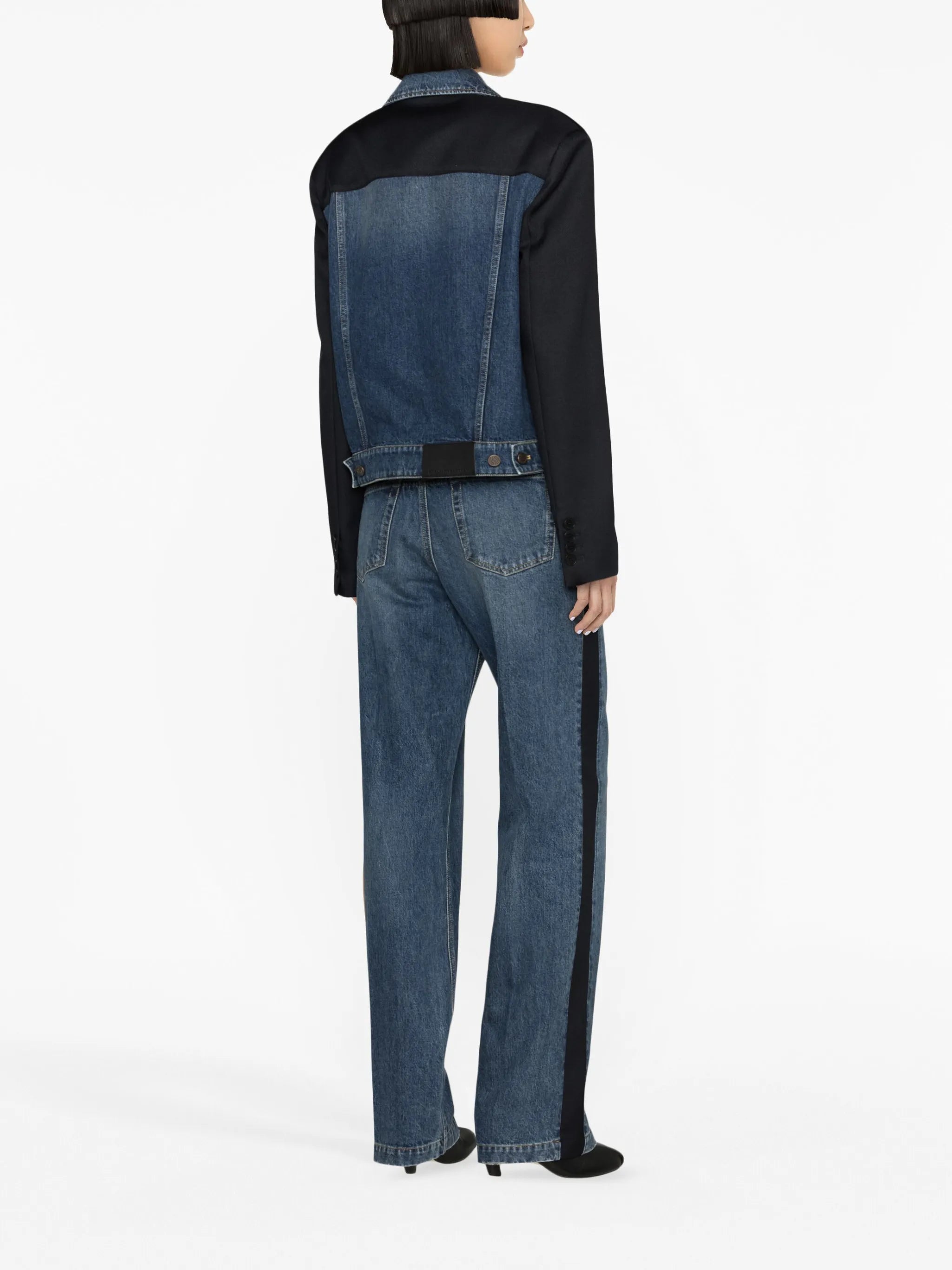 panelled denim jacket