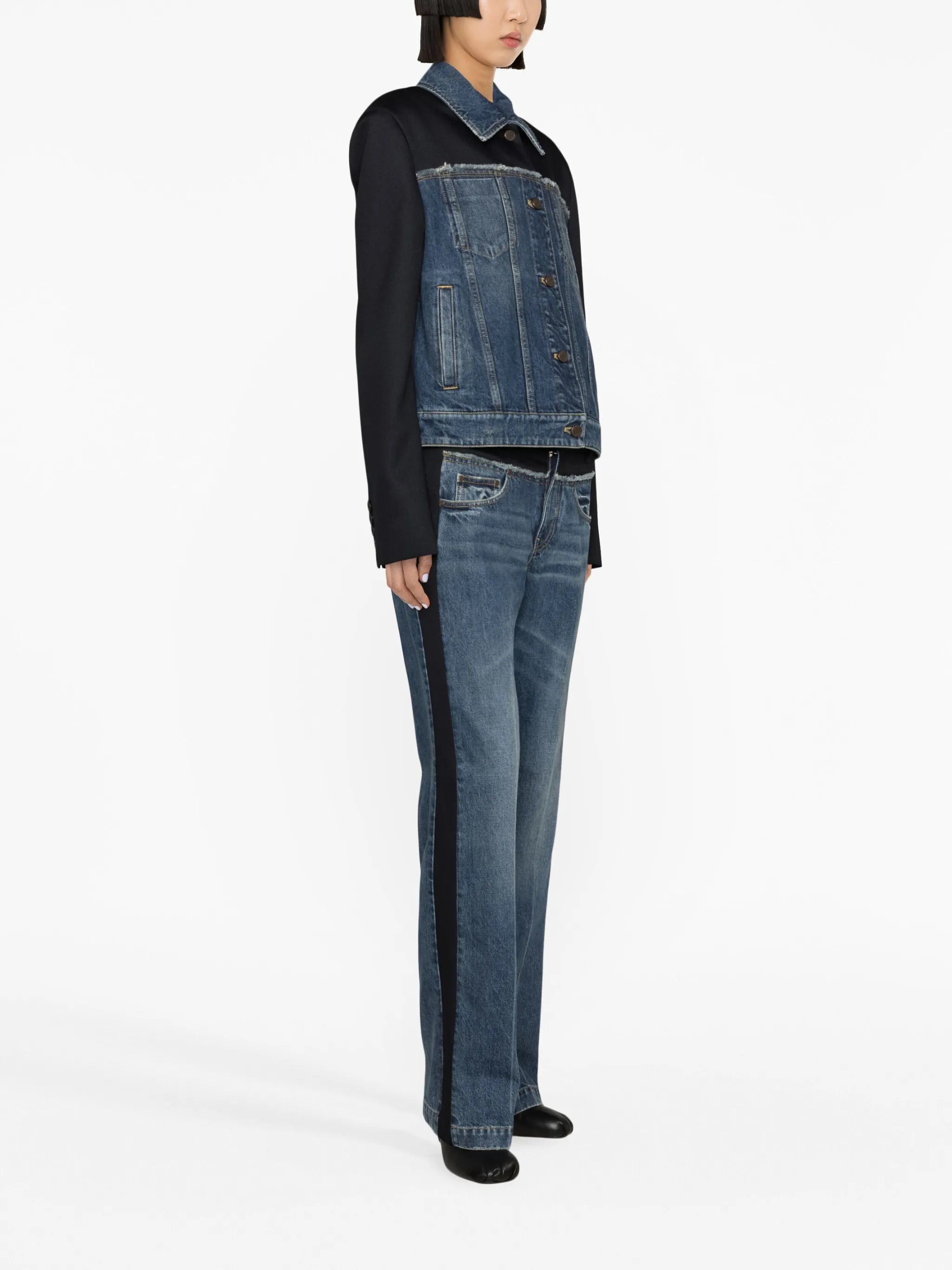 panelled denim jacket