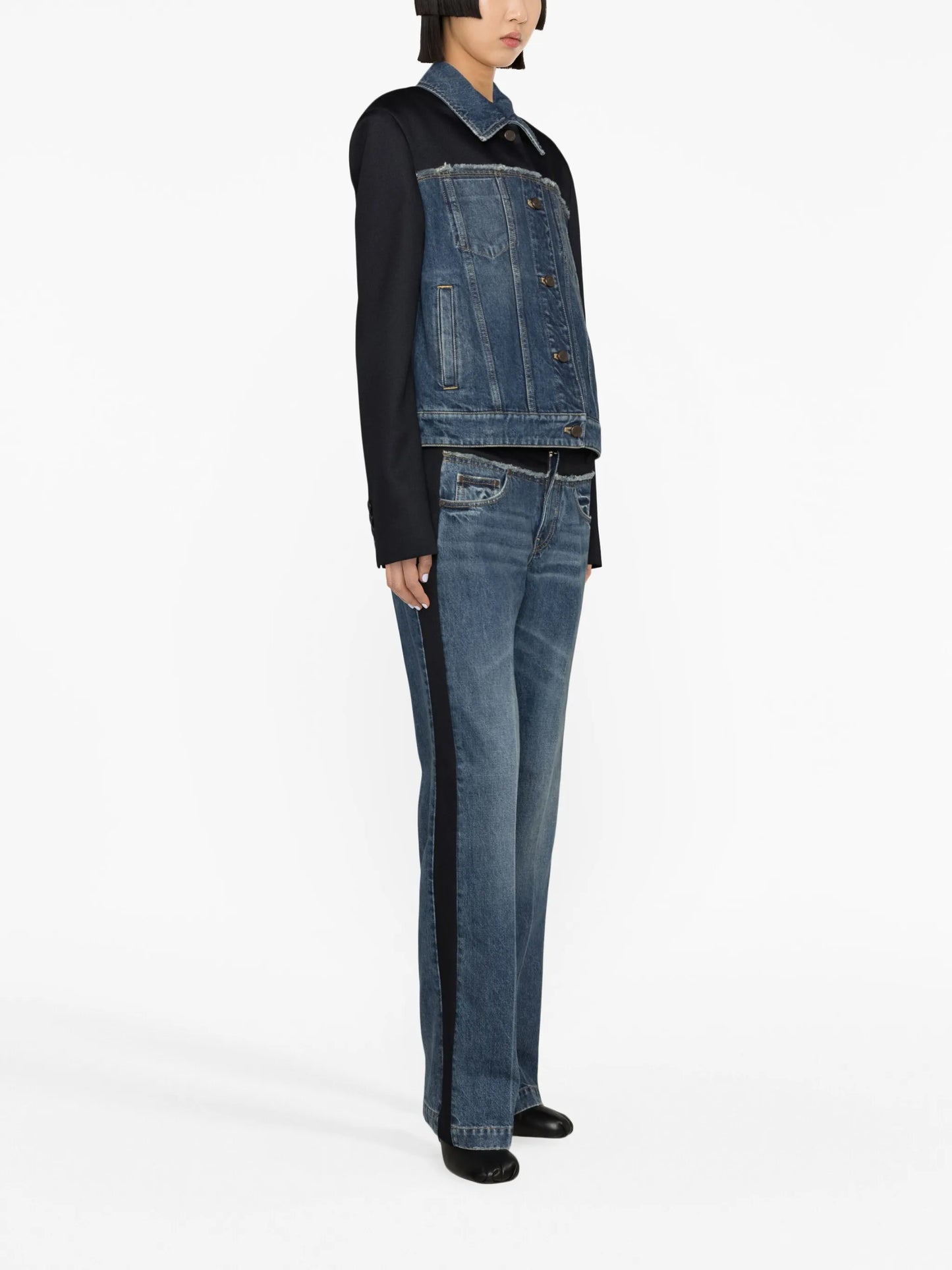 panelled denim jacket