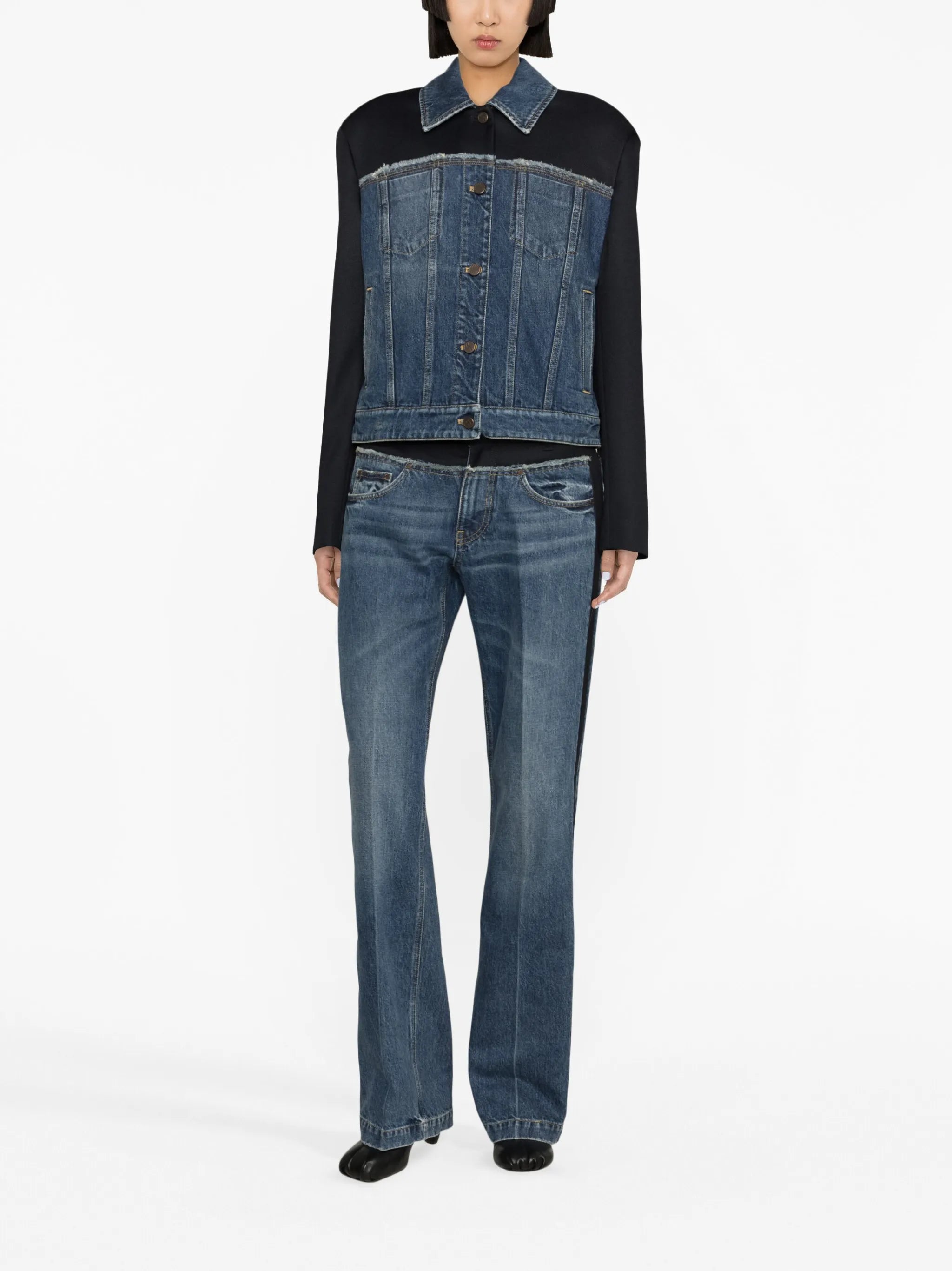 panelled denim jacket