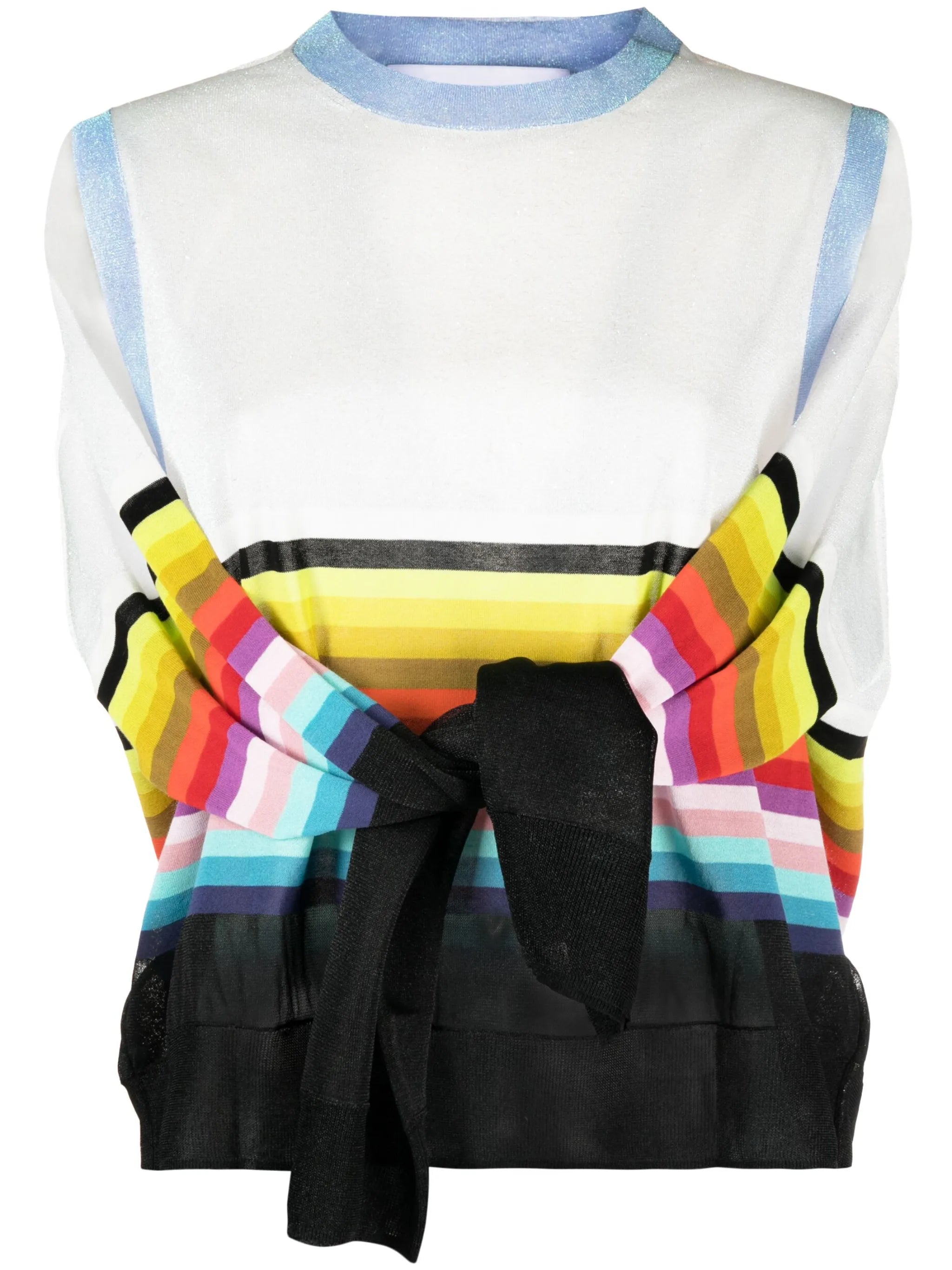 striped lurex cardigan