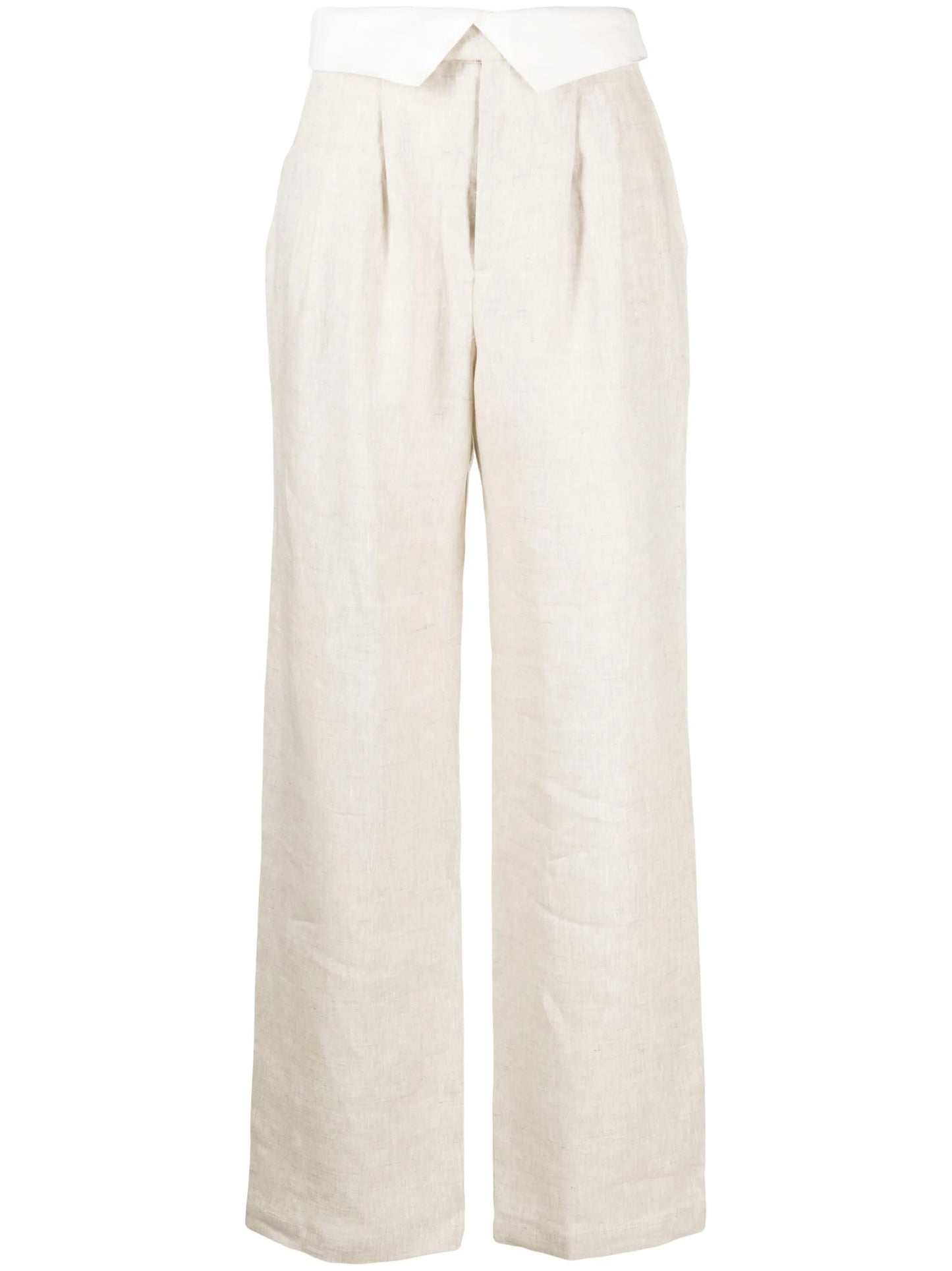 Stevie straight-leg linen trousers
