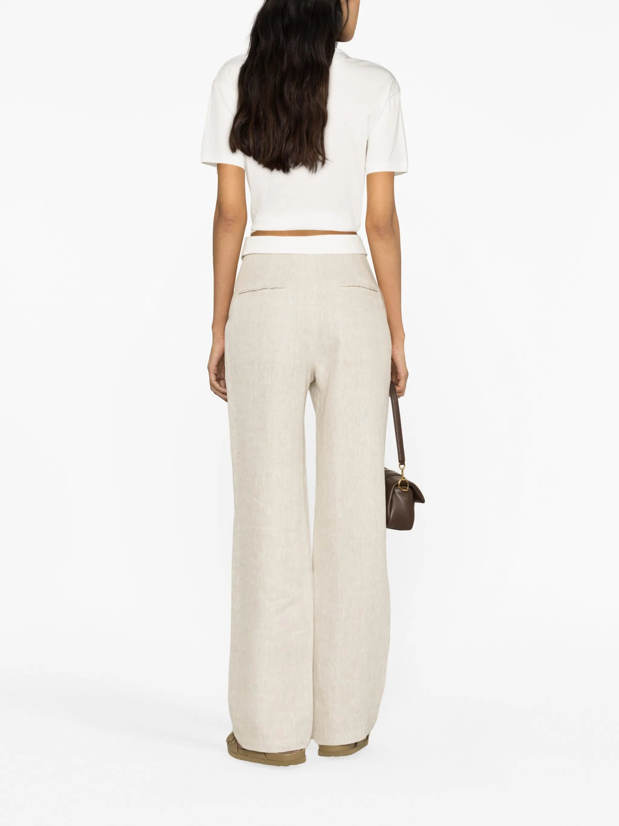 Stevie straight-leg linen trousers