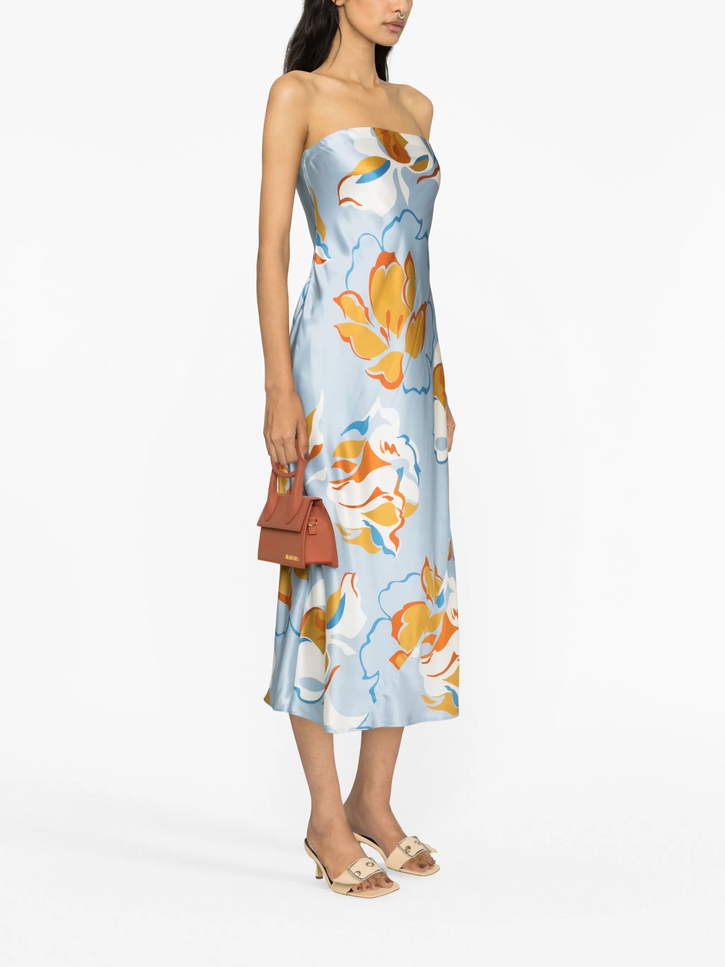 Joana floral-print silk dress