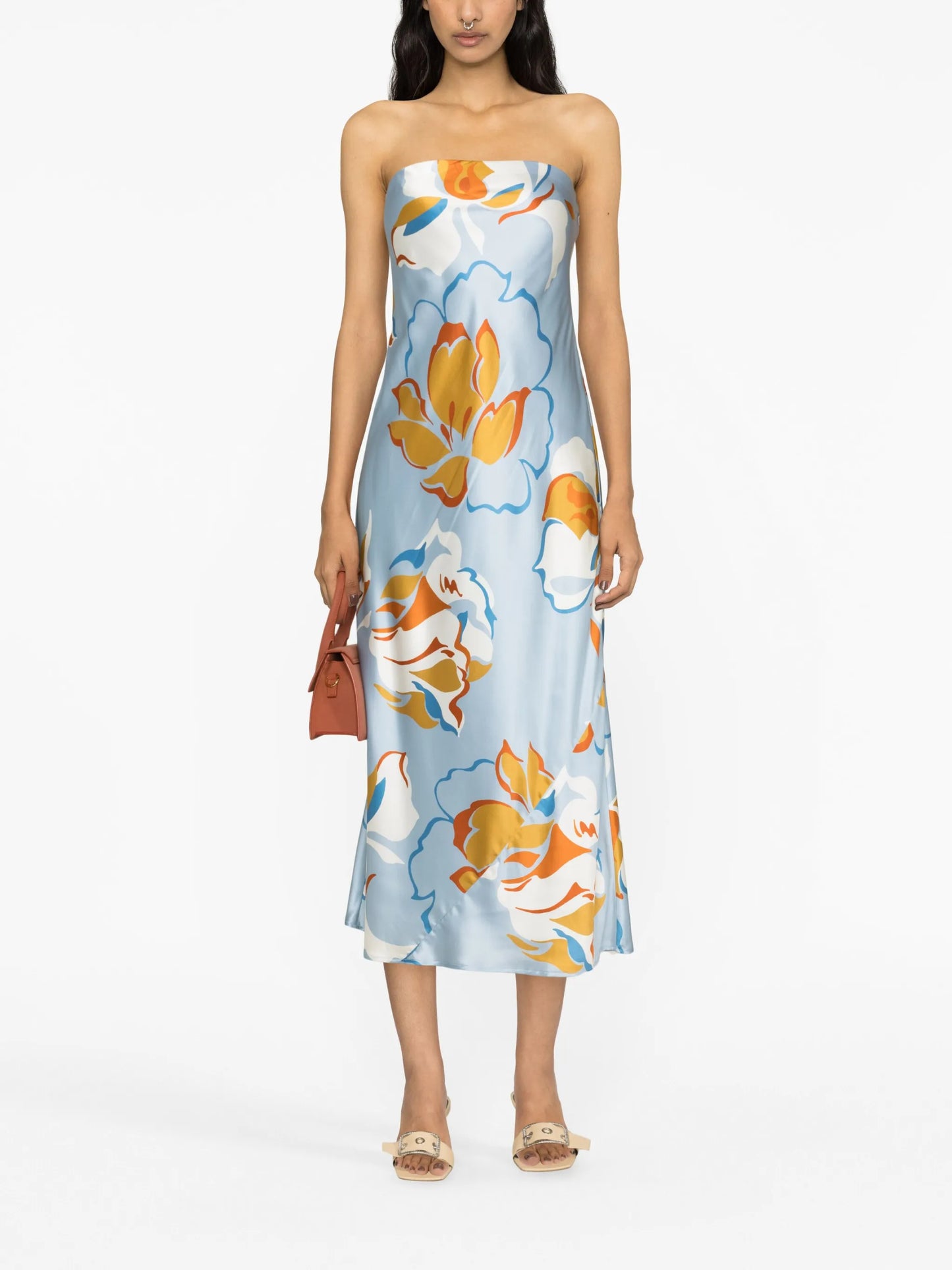 Joana floral-print silk dress