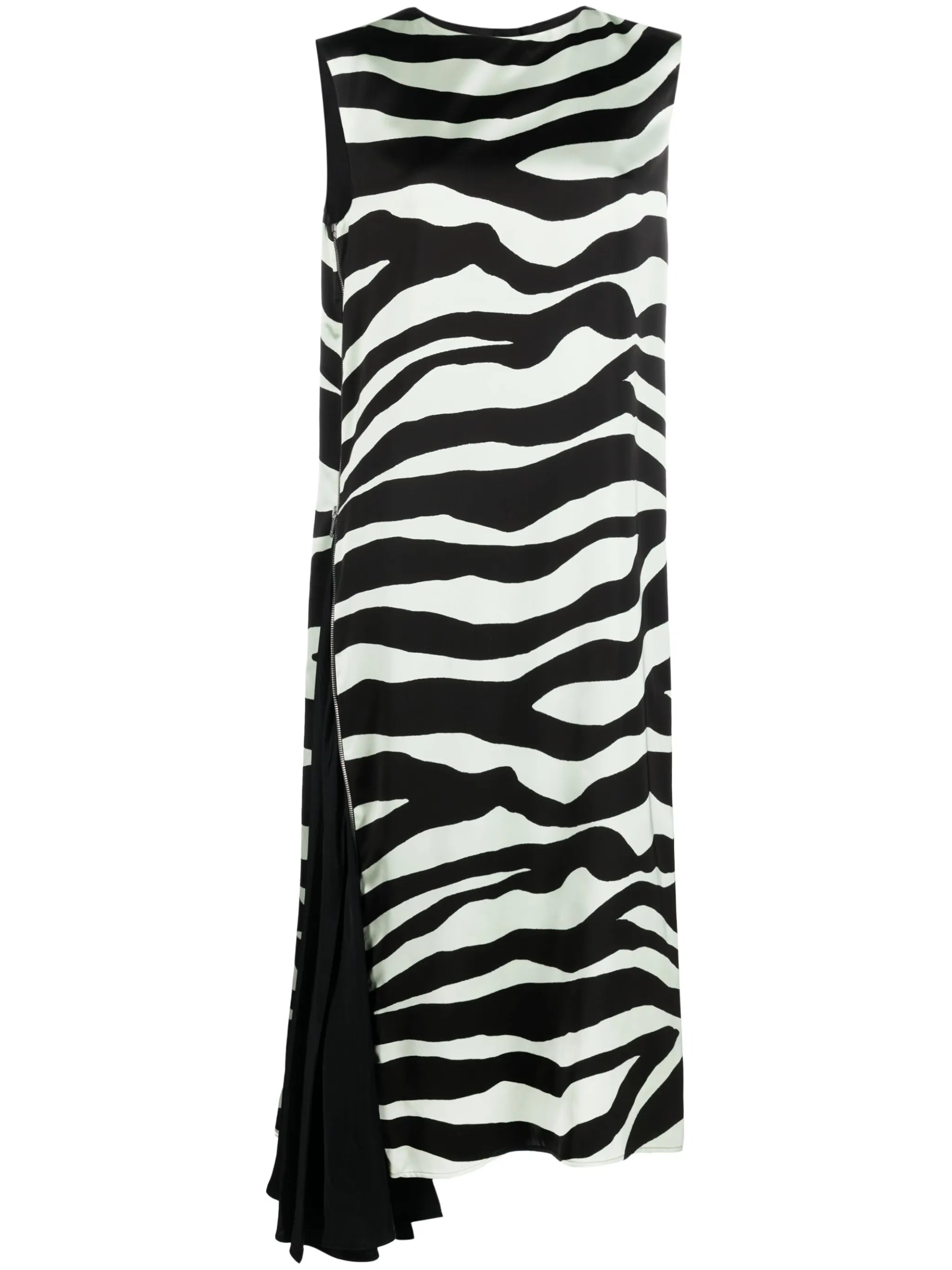 zebra-print midi dress