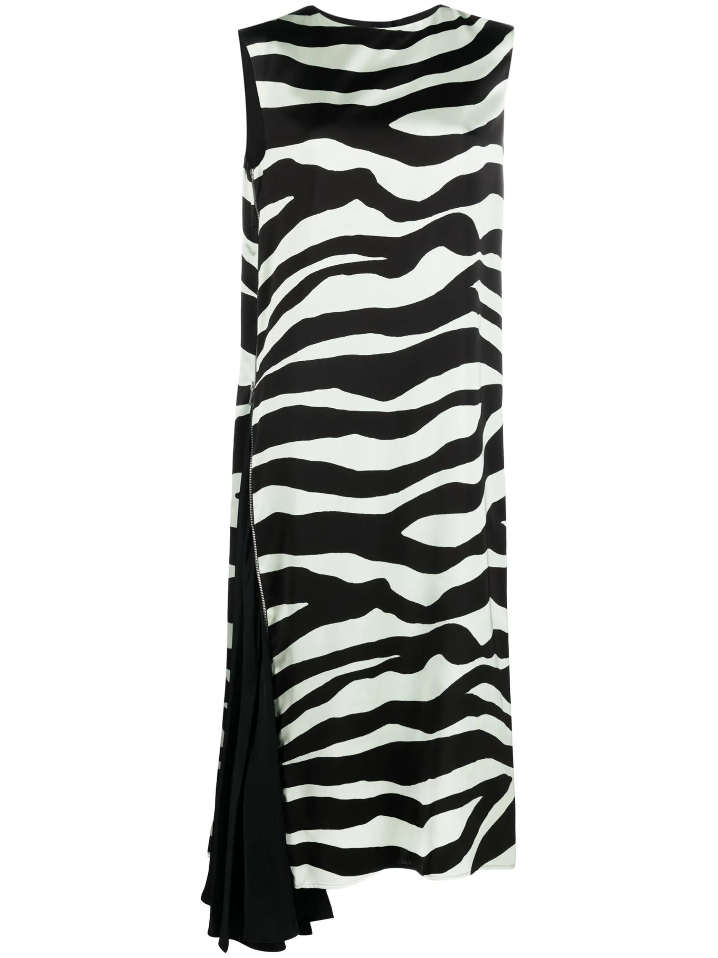 zebra-print midi dress