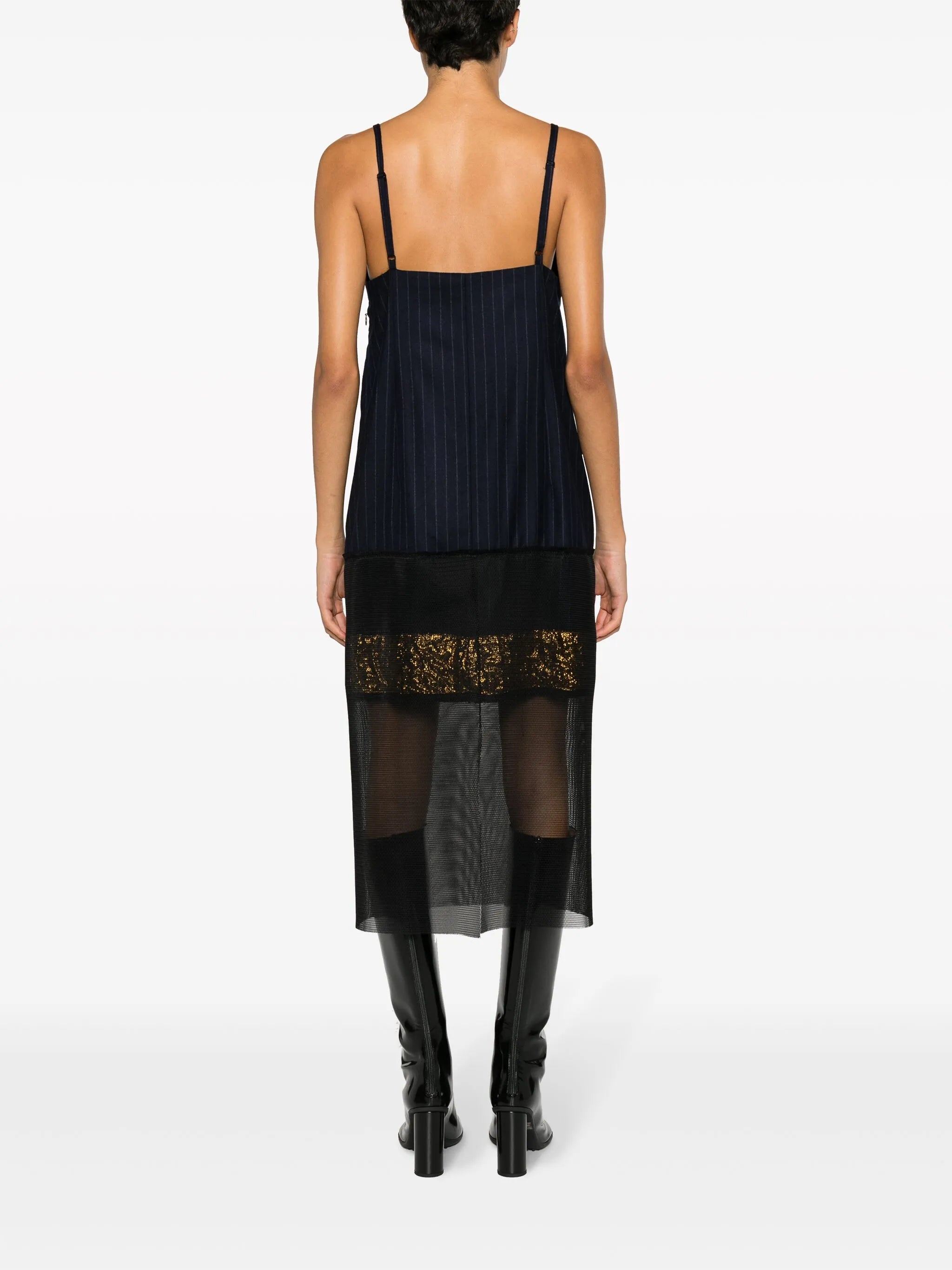 Damiana striped layered midi dress