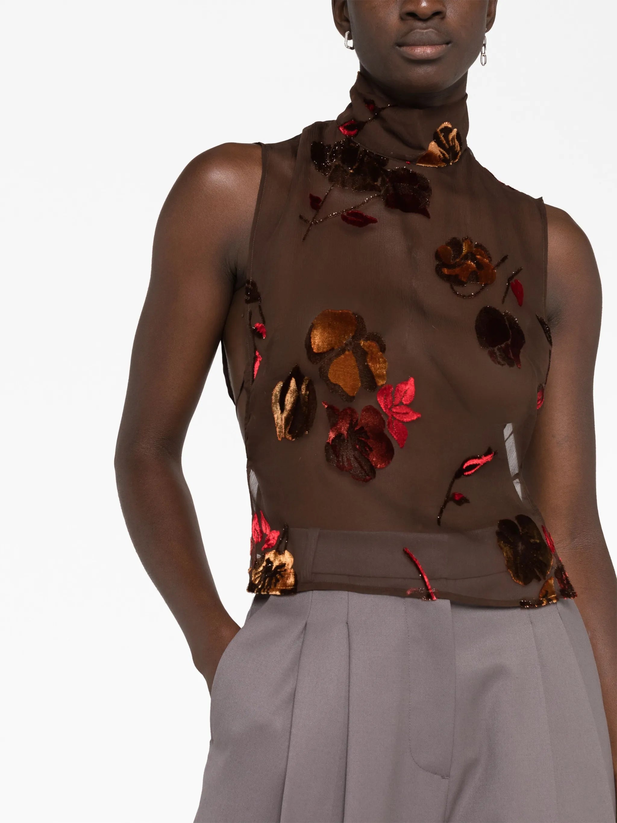 Carma floral-print tank top