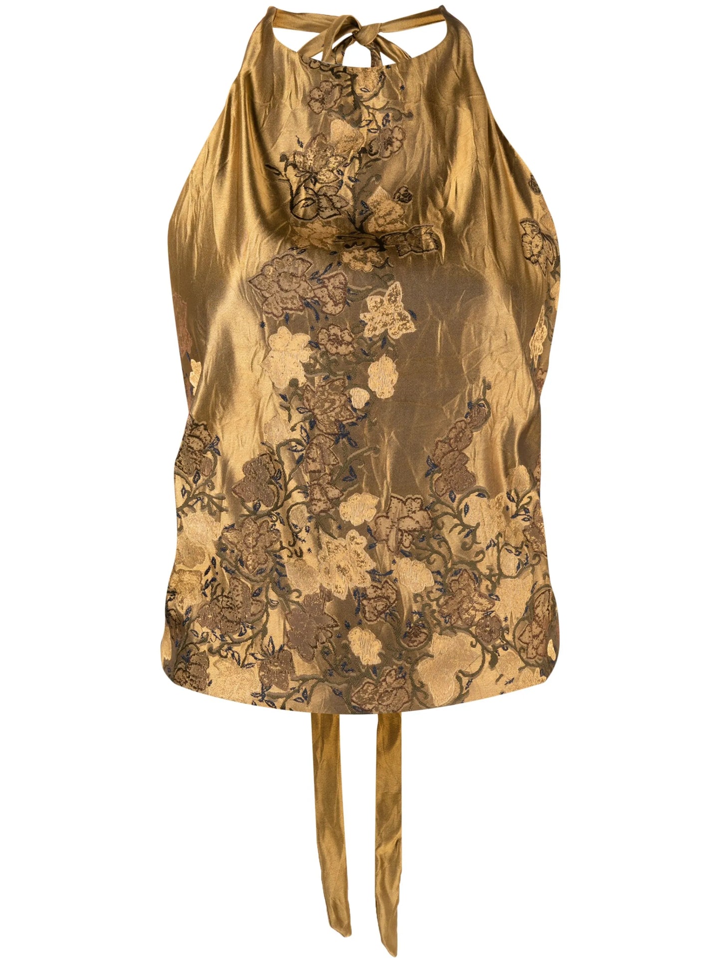 Cyntias floral-print halterneck top