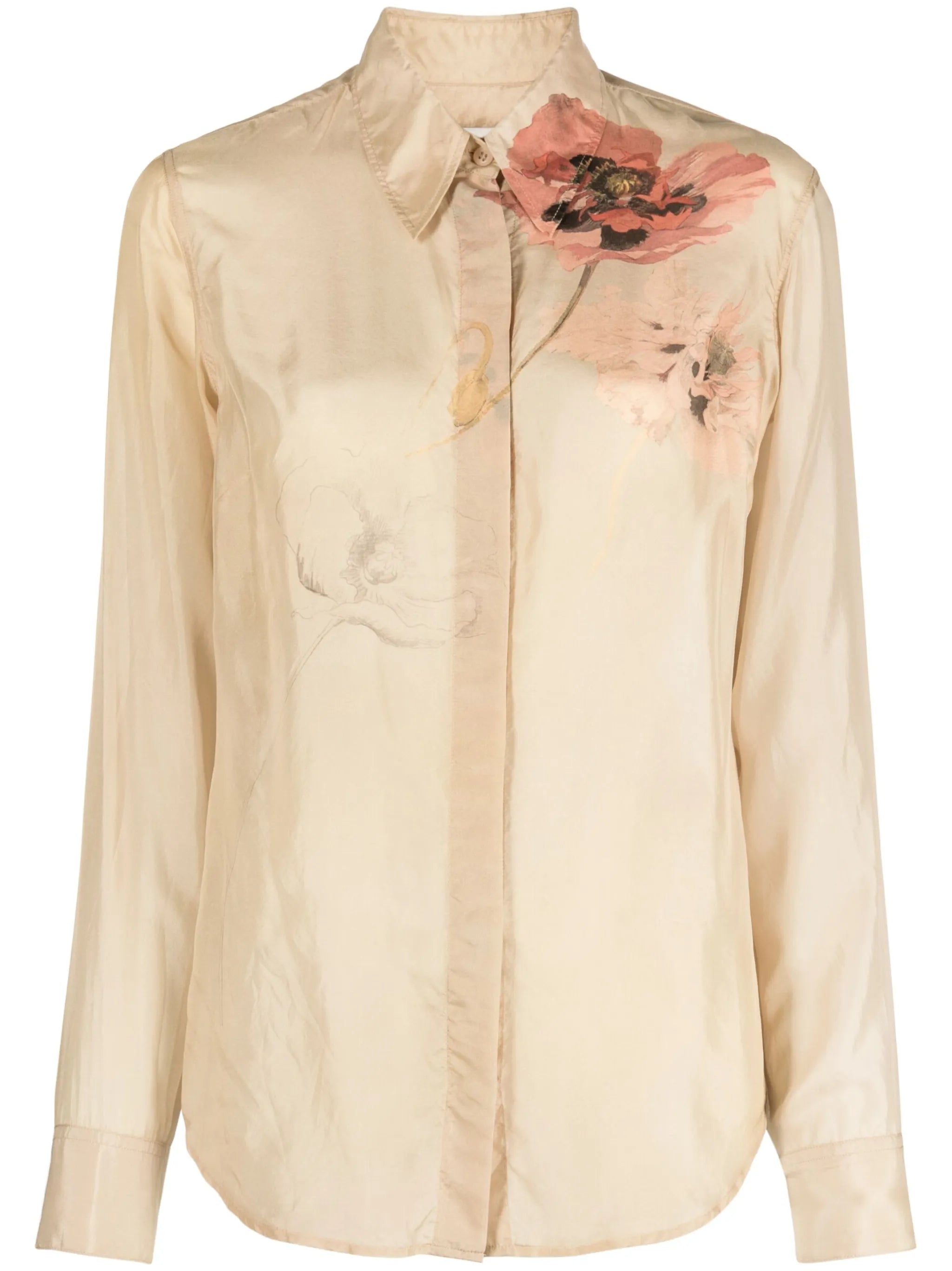 Chowy floral-print silk shirt