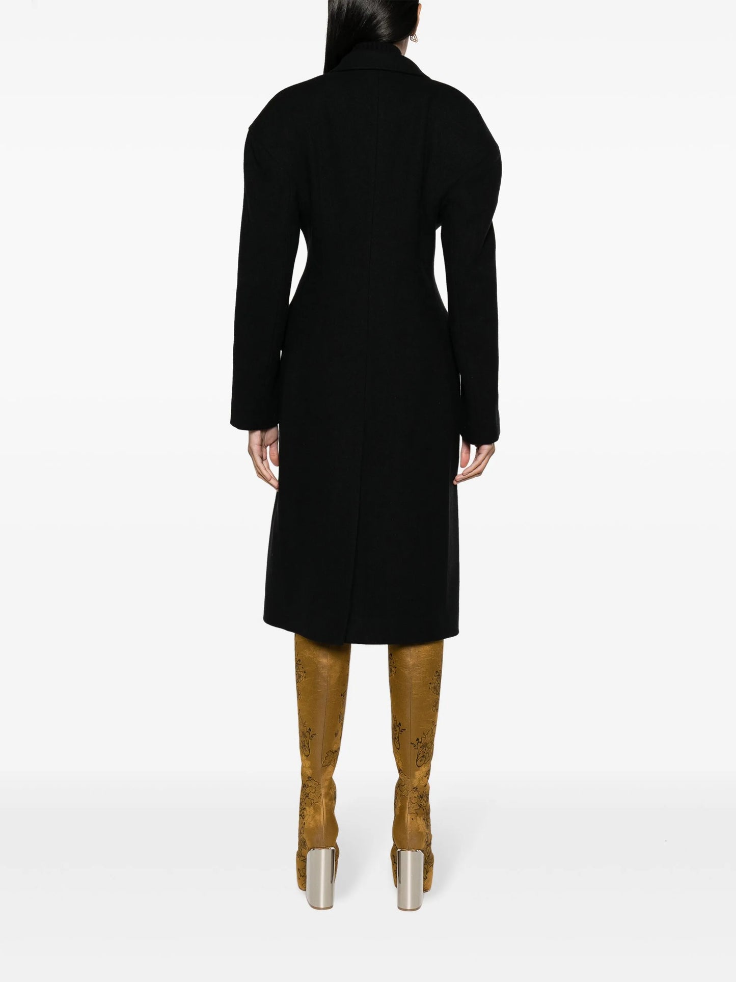 Ravis single-breasted embroidered-waist coat