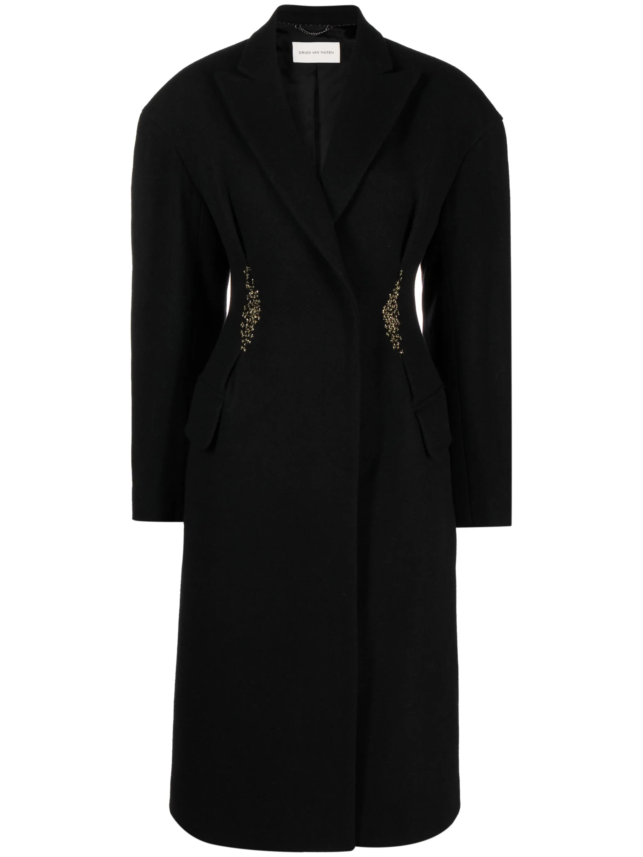 Ravis single-breasted embroidered-waist coat