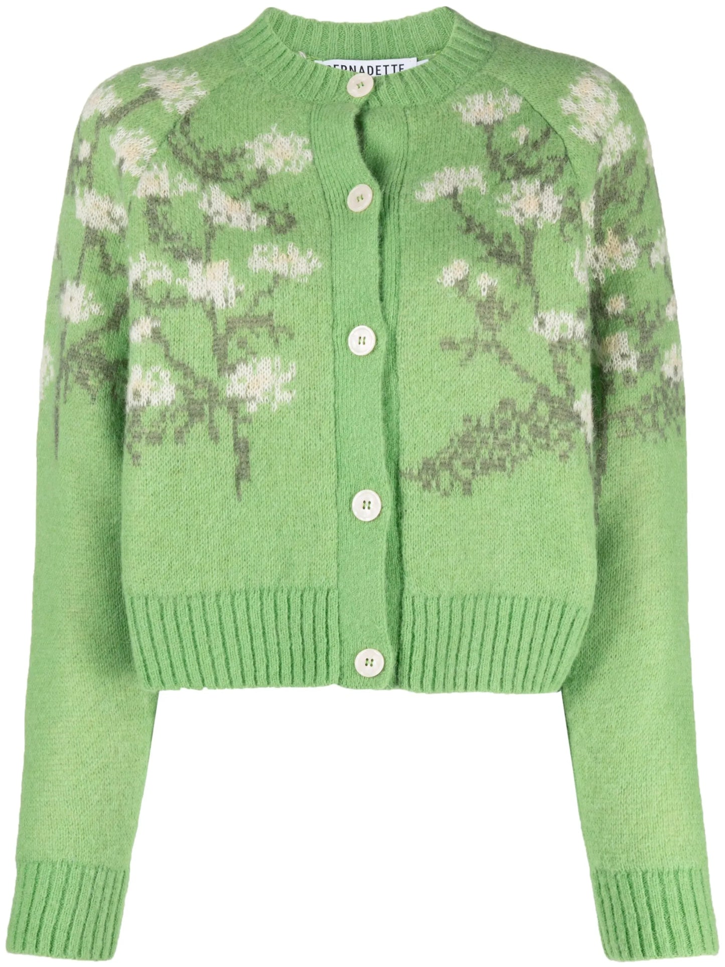 Claudia floral-jacquard cardigan
