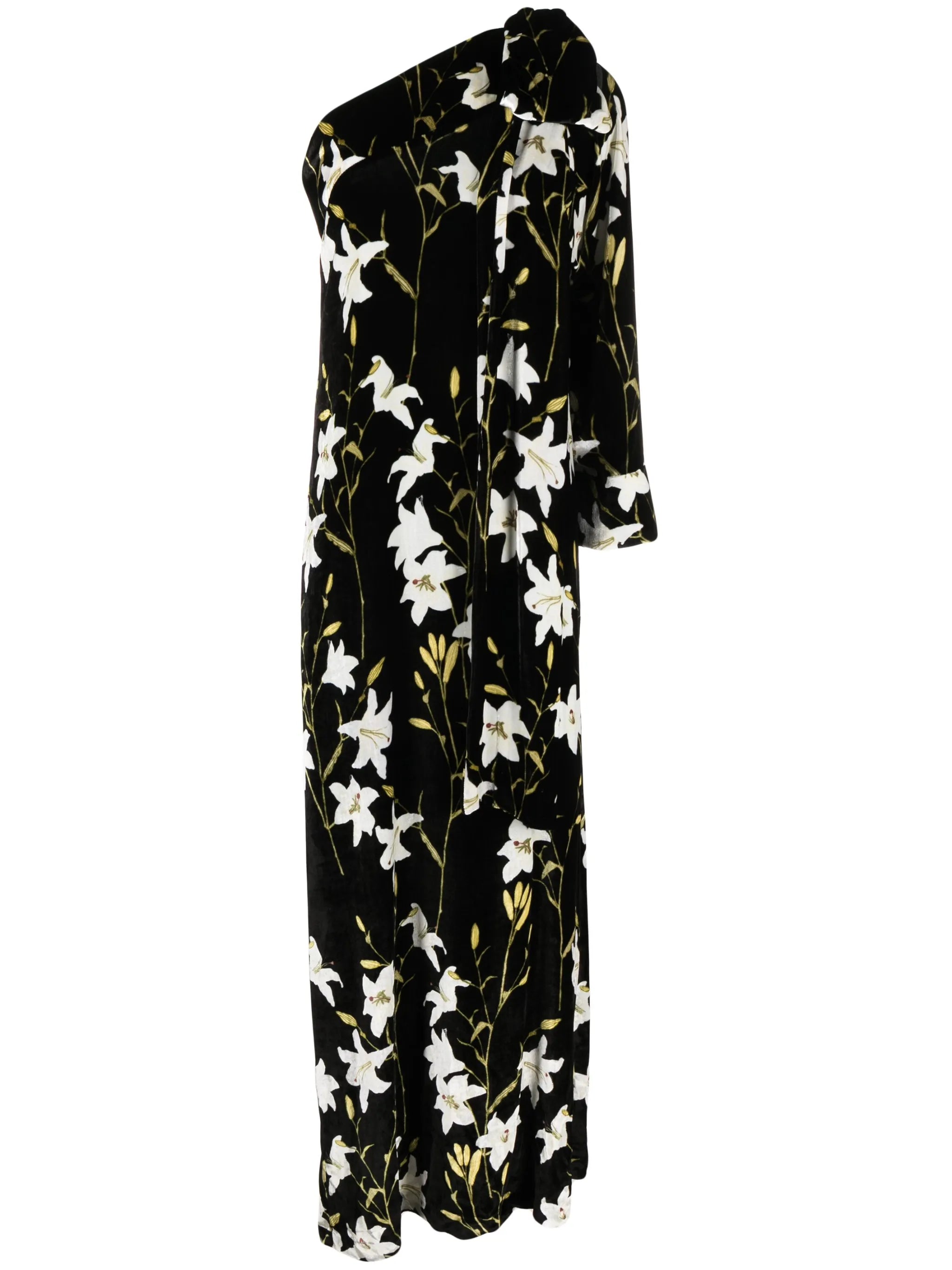 Nel floral-print one-shoulder dress