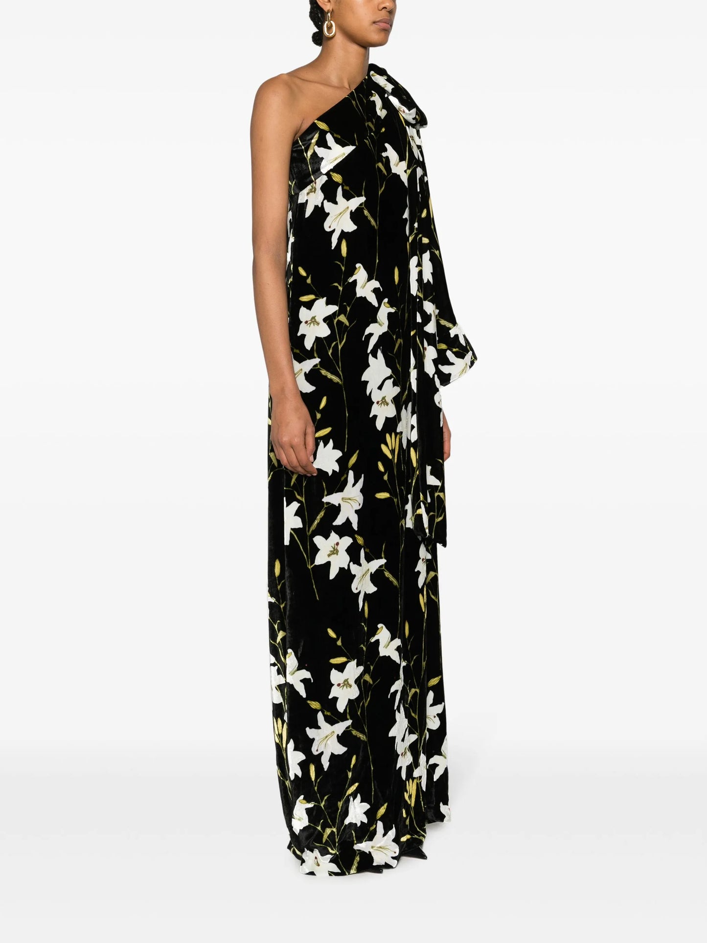 Nel floral-print one-shoulder dress