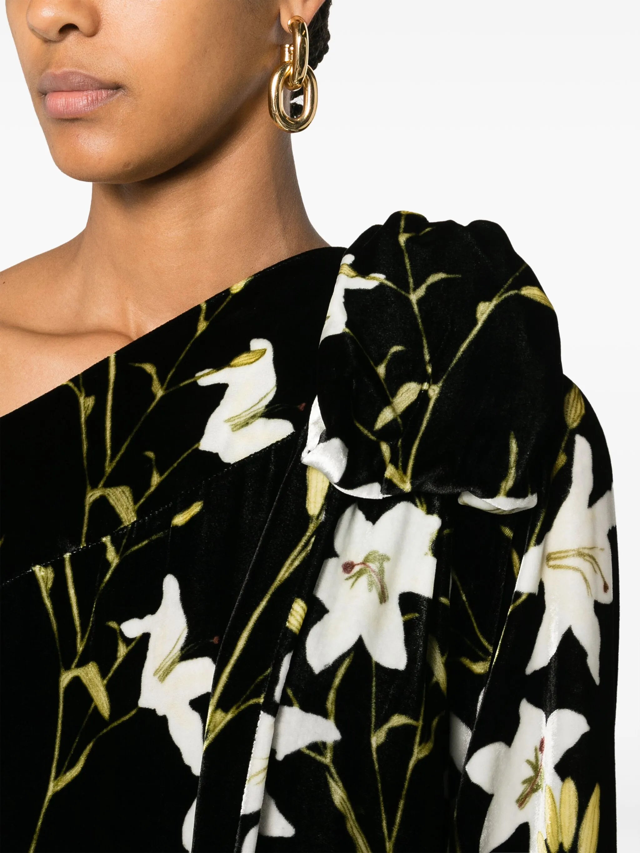 Nel floral-print one-shoulder dress